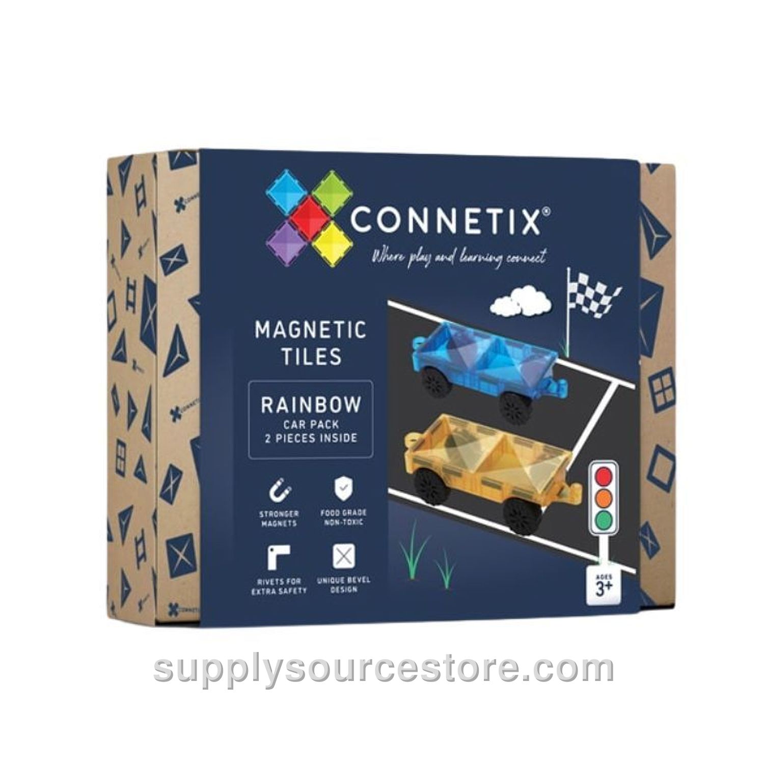 Magnetic Tiles 2 Piece Car Pack