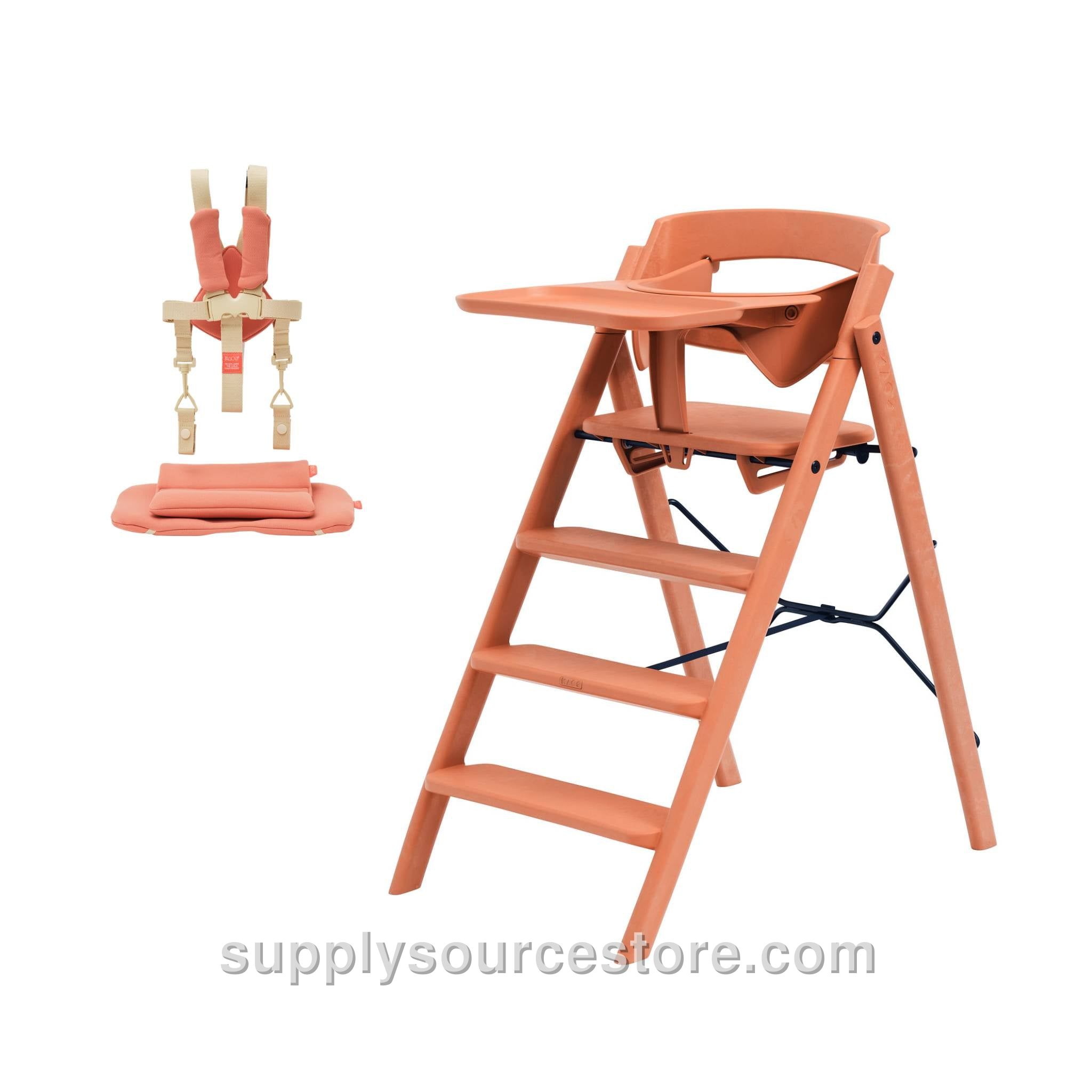 Klapp Recycled High Chair Baby Bundle - Terracotta Pink