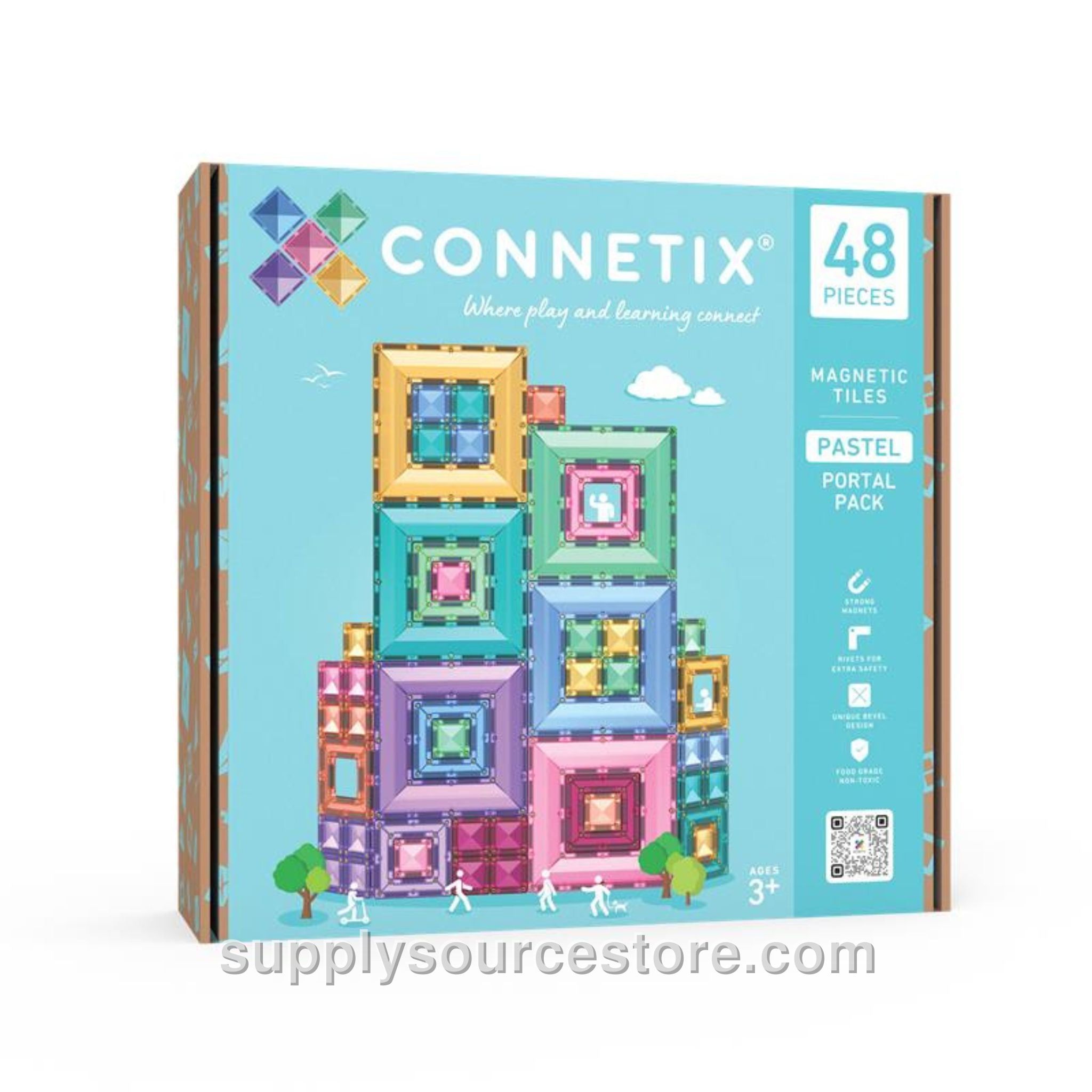 Magnetic Tiles 48 Piece Pastel Portal Pack