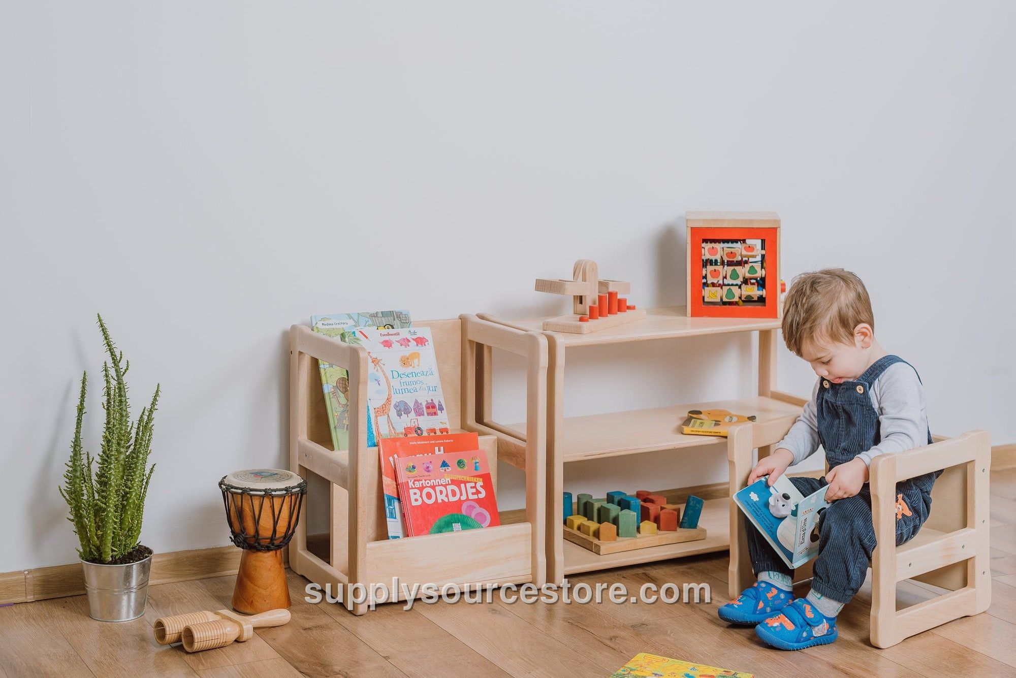 Pine Wood Montessori Tray Educational