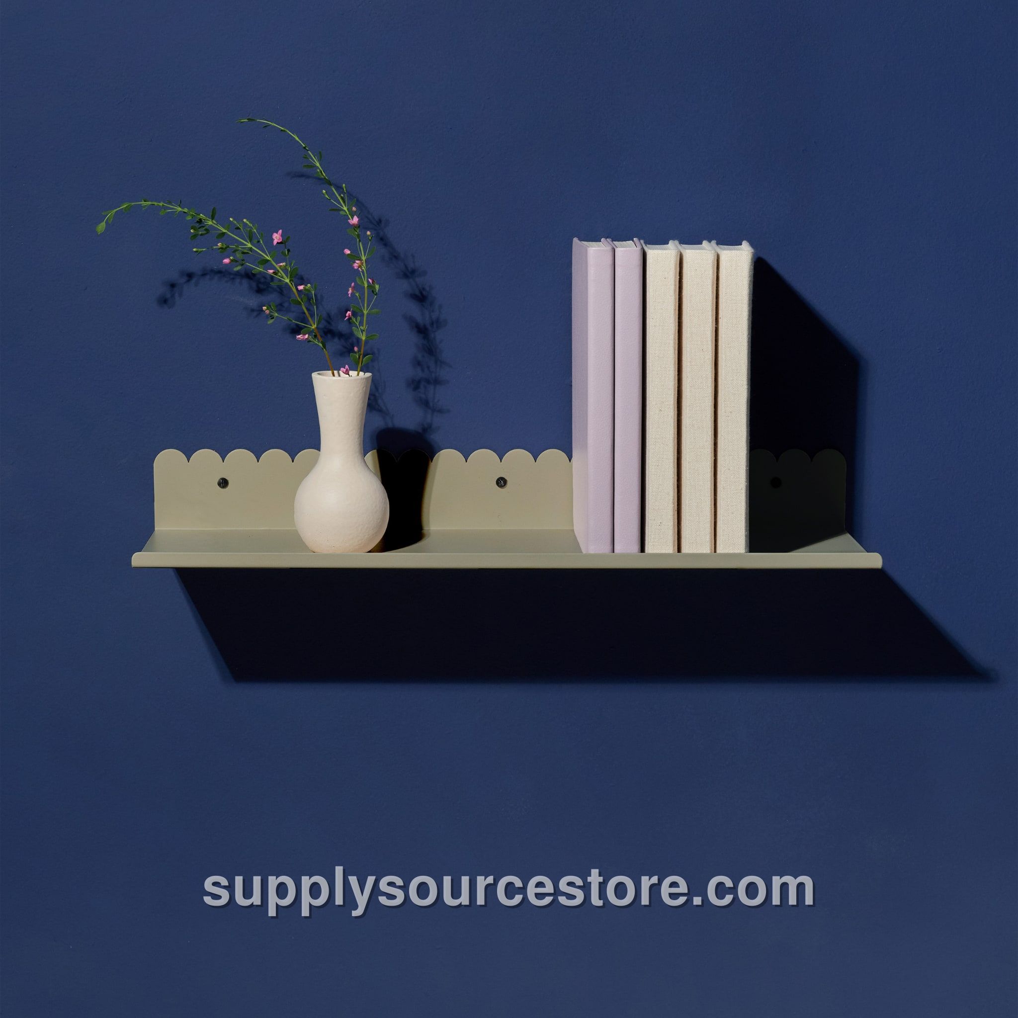 Lacquered Steel Large Wall Shelf - Green Tea