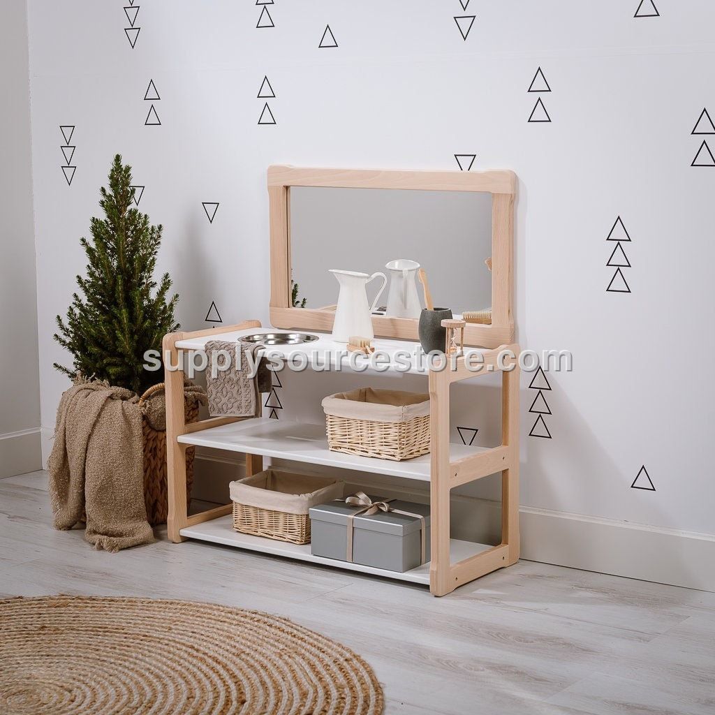 Montessori Furniture Set Beech Wood Desk