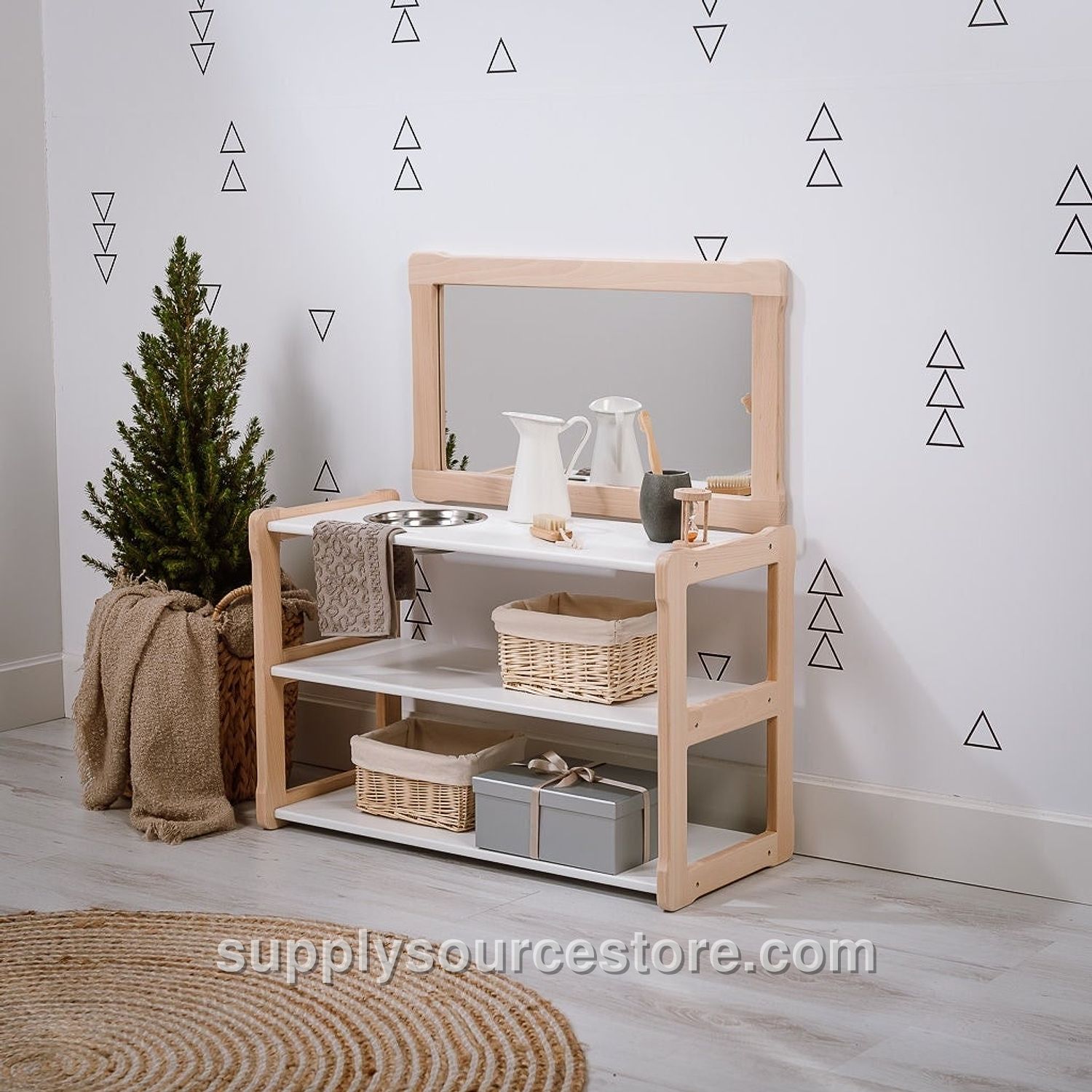 Montessori Furniture Set Beech Wood Desk · SS-001463