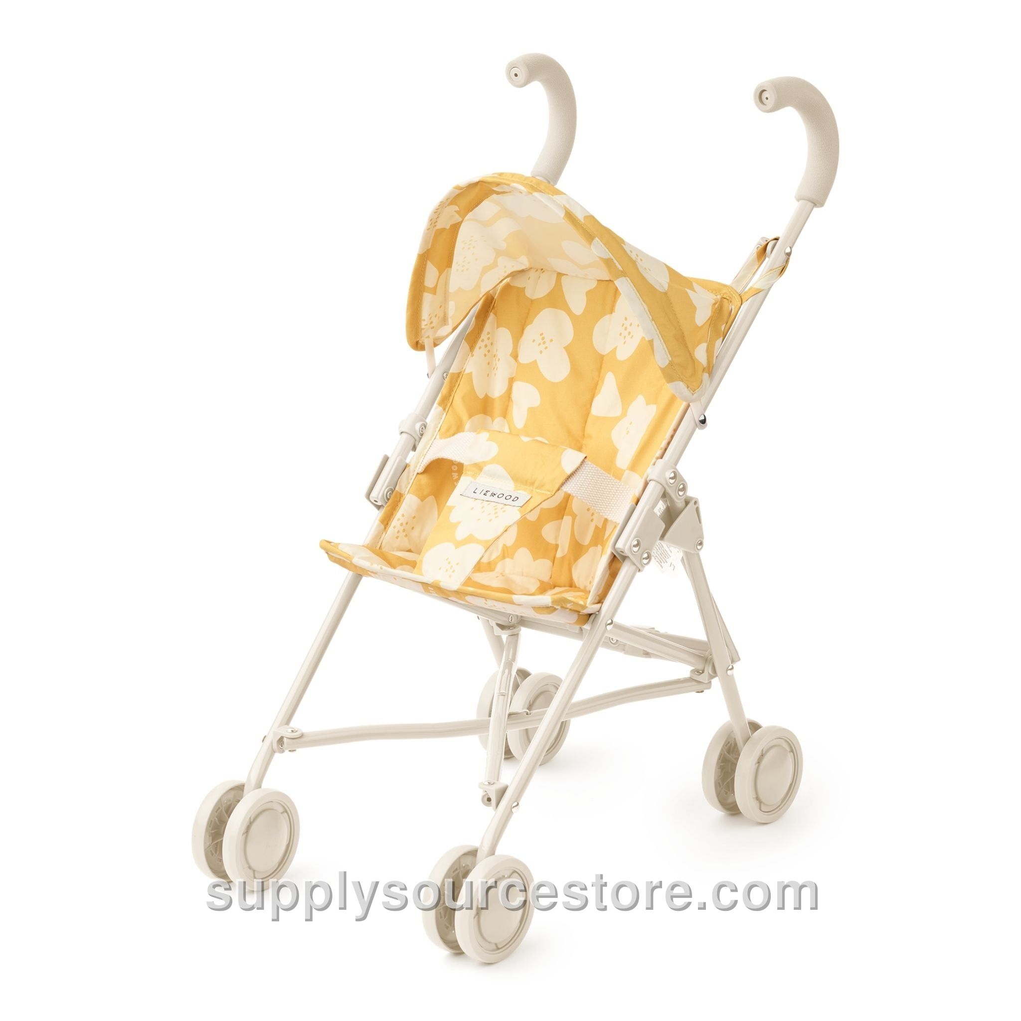 Elsie Doll Stroller - Flower / Lemon Yellow