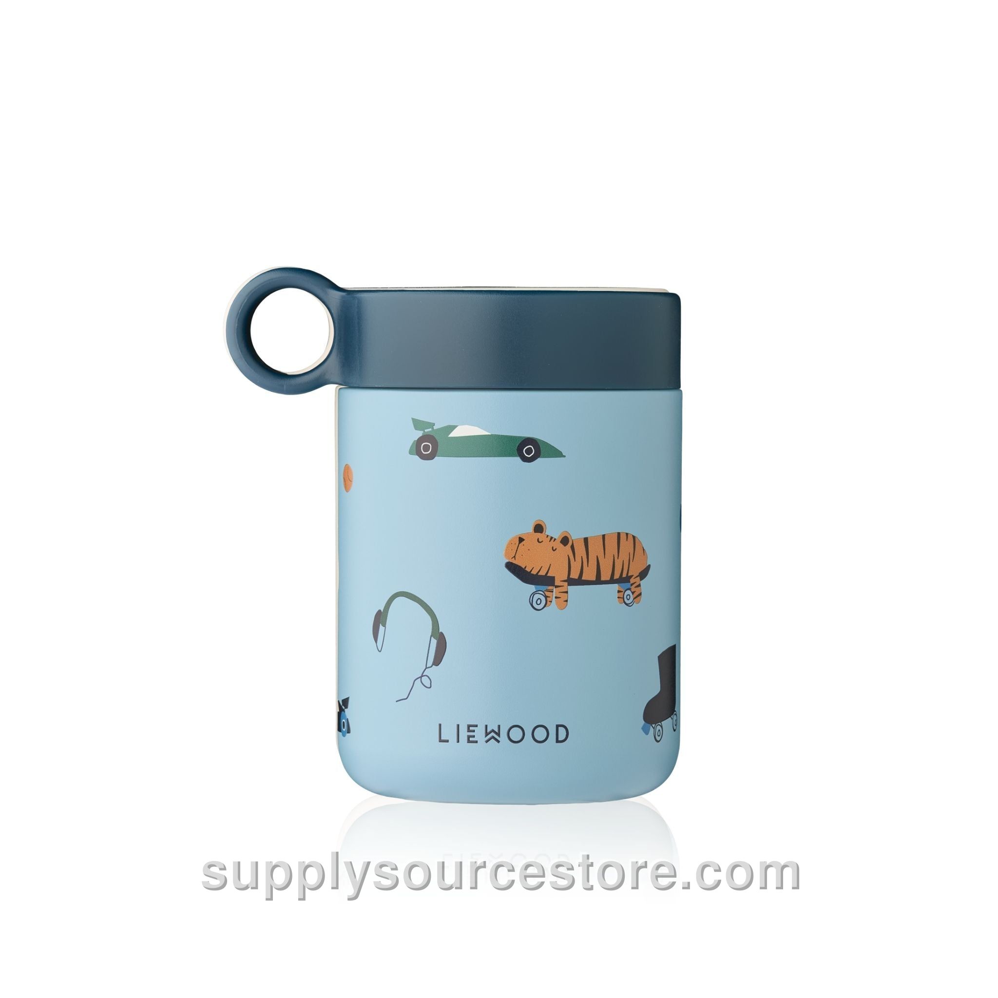 Kiani Printed Food Jar - Fun / Beach Blue