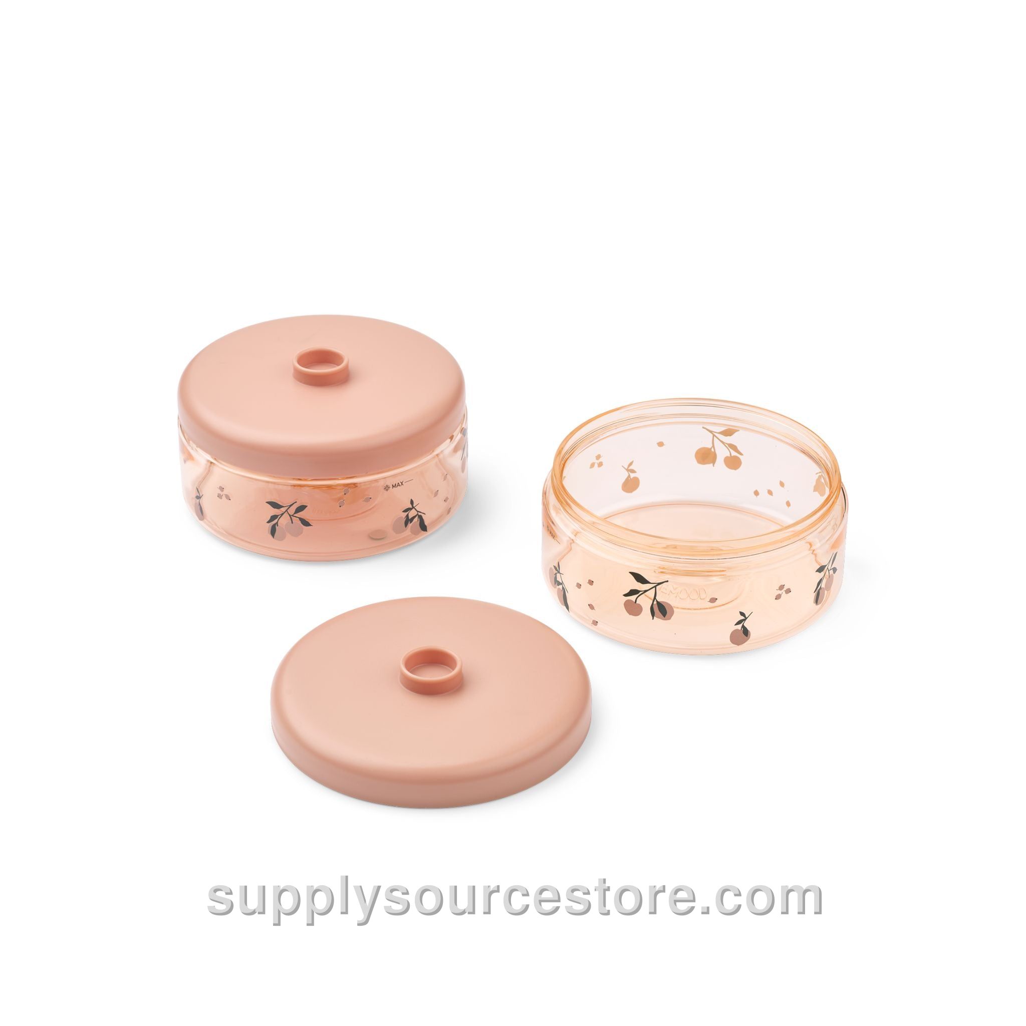 Dominique Baby Food Pots 500ml 2 Pack - Peach / Sea Shell