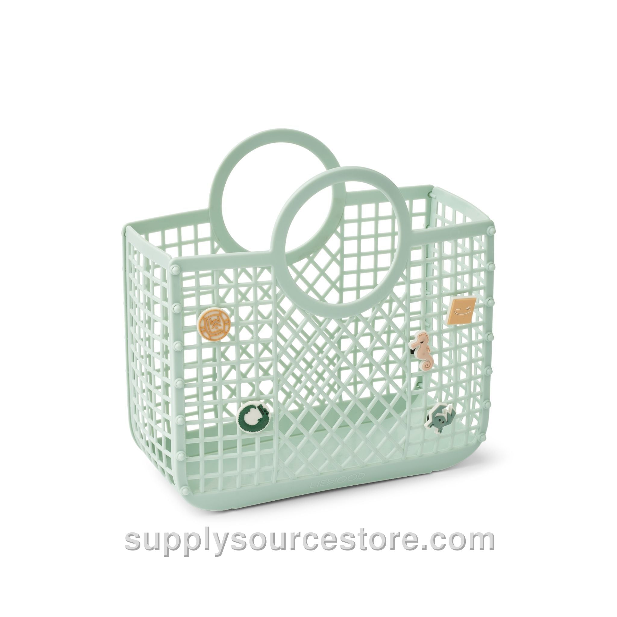 Samantha Basket With Charms - Light Peppermint