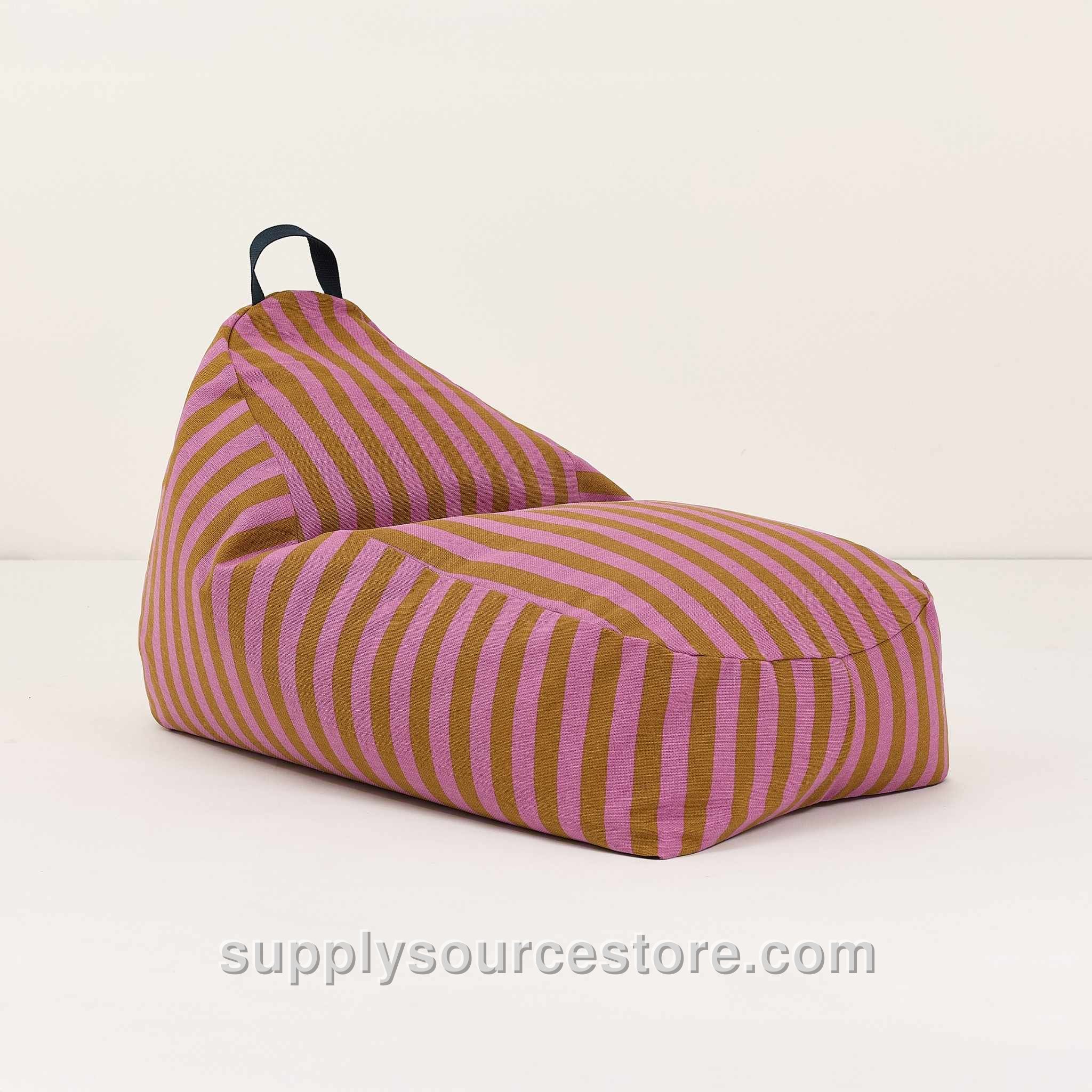 Bliss Long Beanbag - Pink Curry Stripes