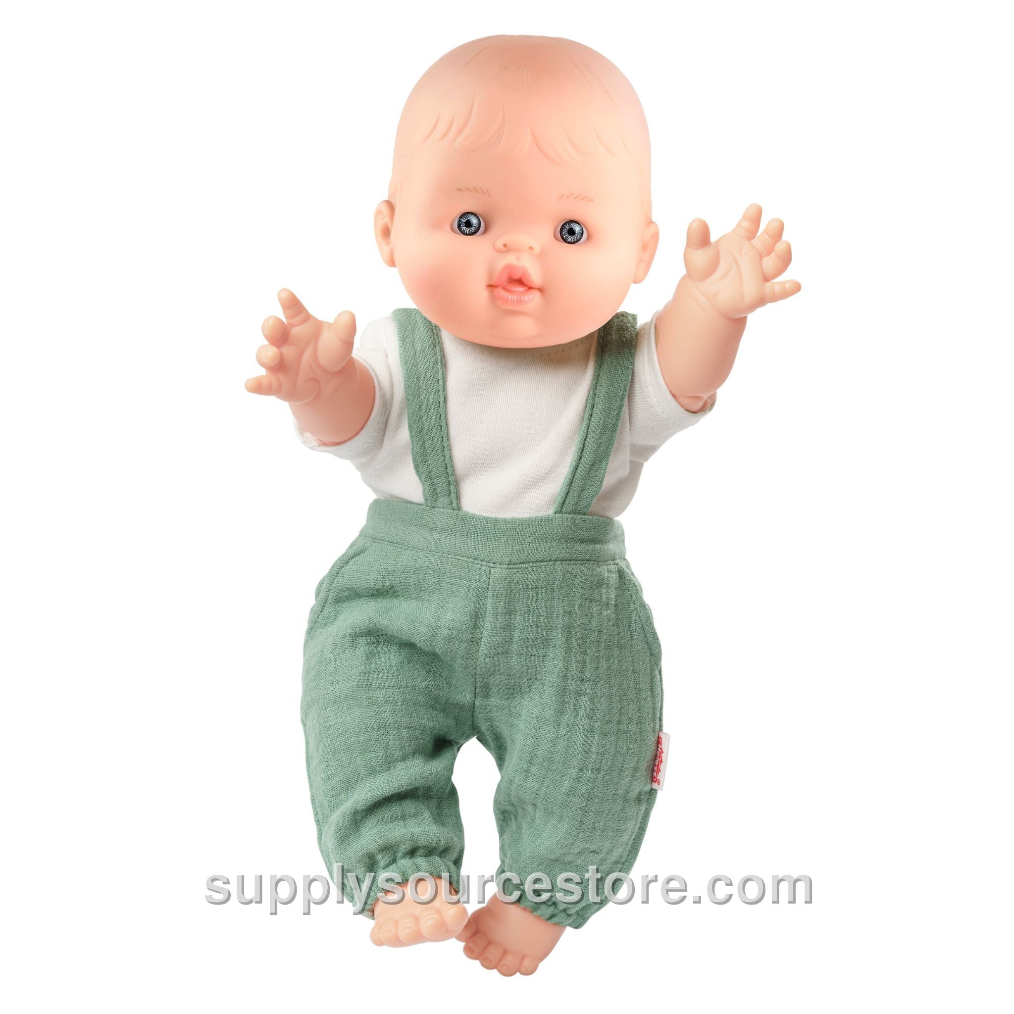 Boy Doll with Sage Green Dungarees - 34cm (13.4 in)