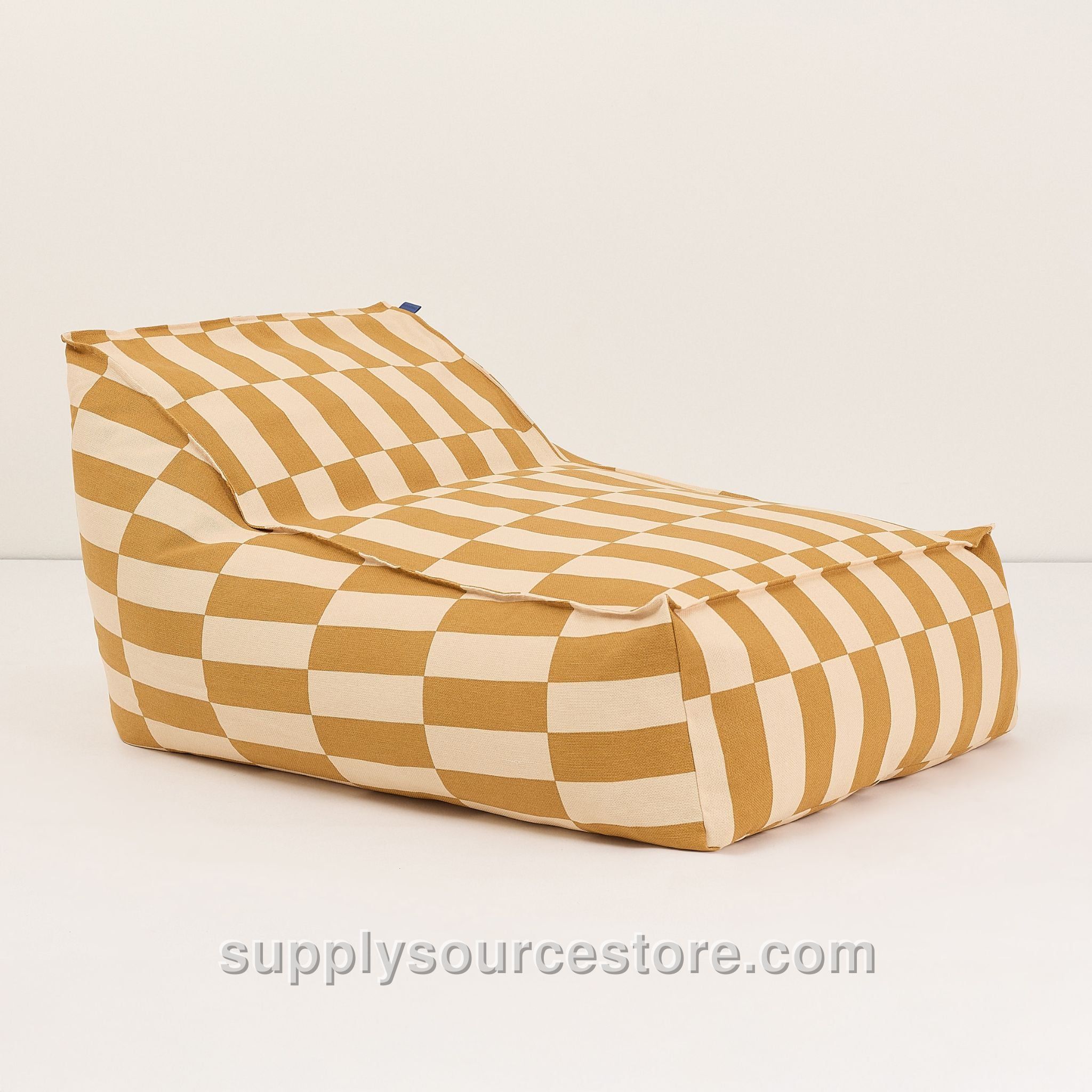 Vibes Long Beanbag - Mustard And Sand Tiles