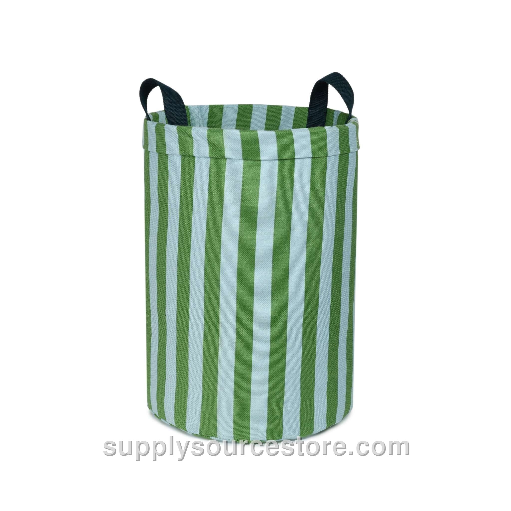 Vibes Large Storage Basket - Green Blue Stripes