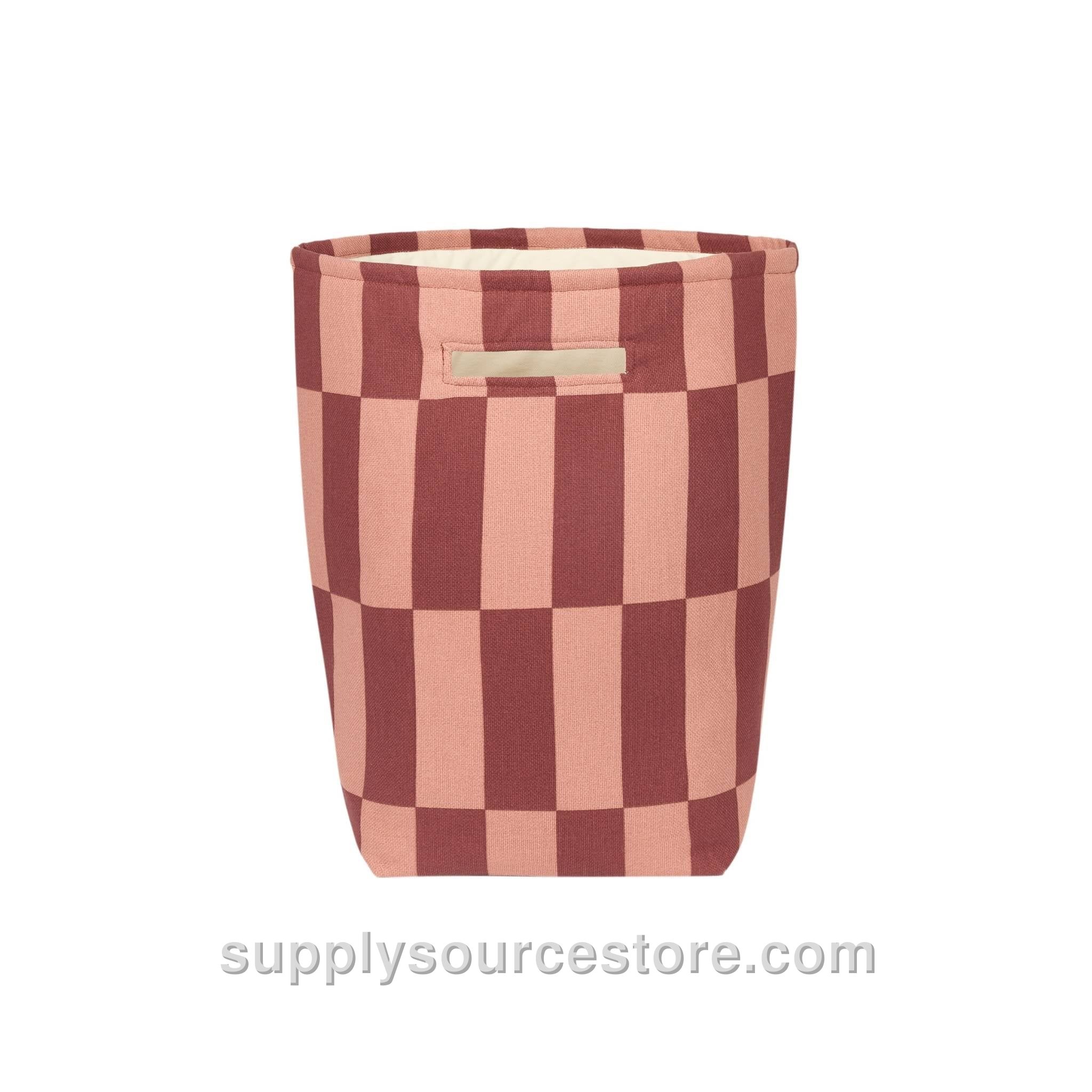 Large Vibes Storage Basket - Maroon Tiles