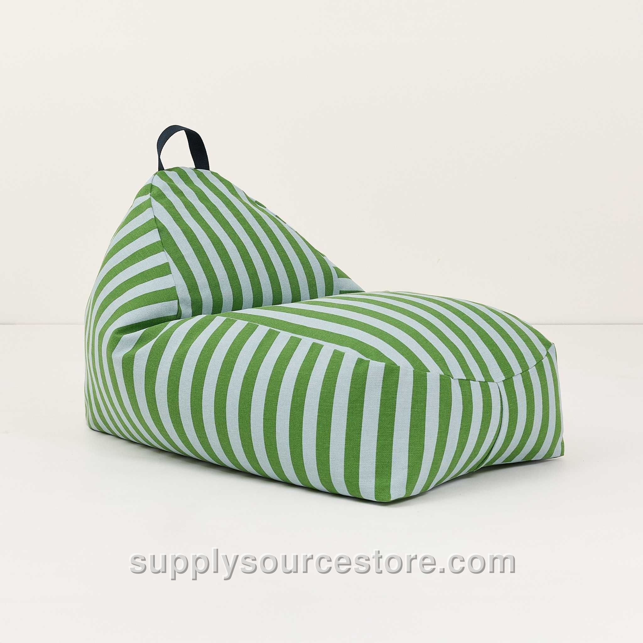 Bliss Long Beanbag - Green Blue Stripes