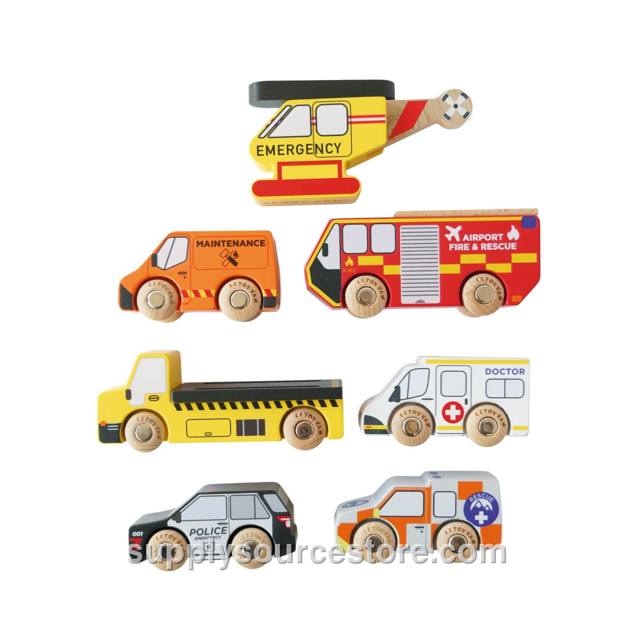 Emergency Helicopter & Rescue Car Set
