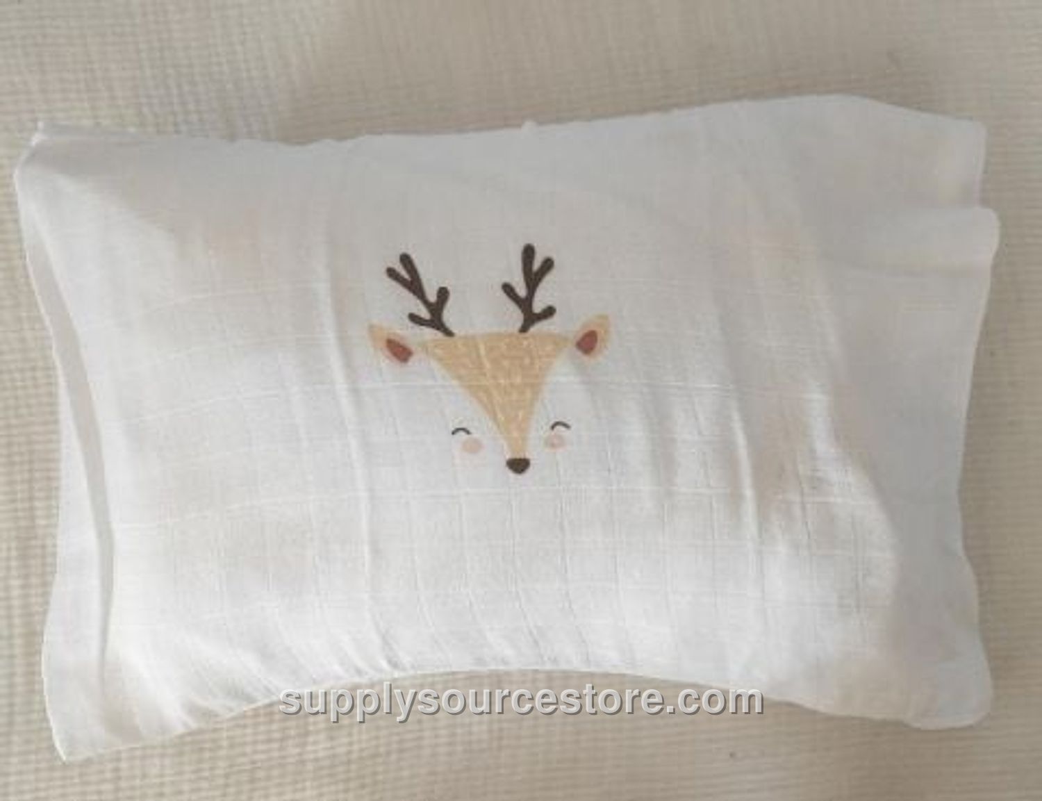 Muslin Pillowcase Deer