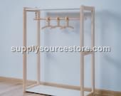 Montessori Kids Clothing Rack Beech Wood