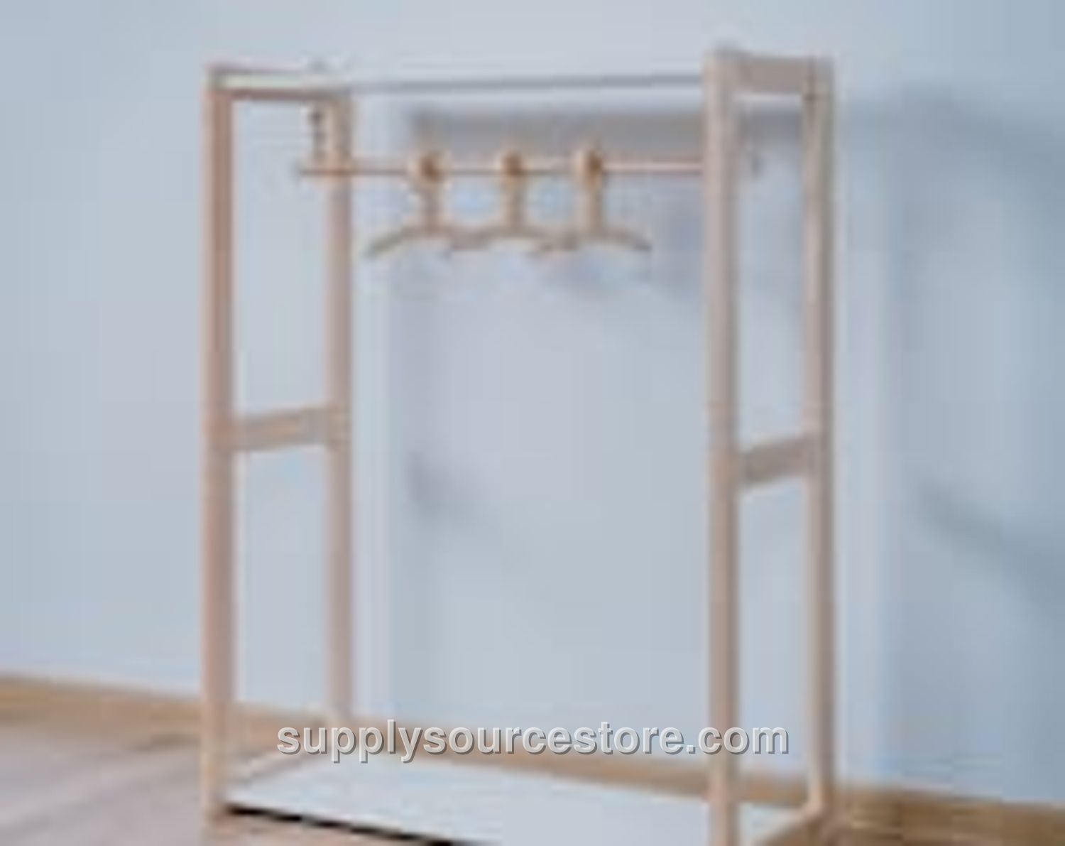 Montessori Kids Clothing Rack Beech Wood