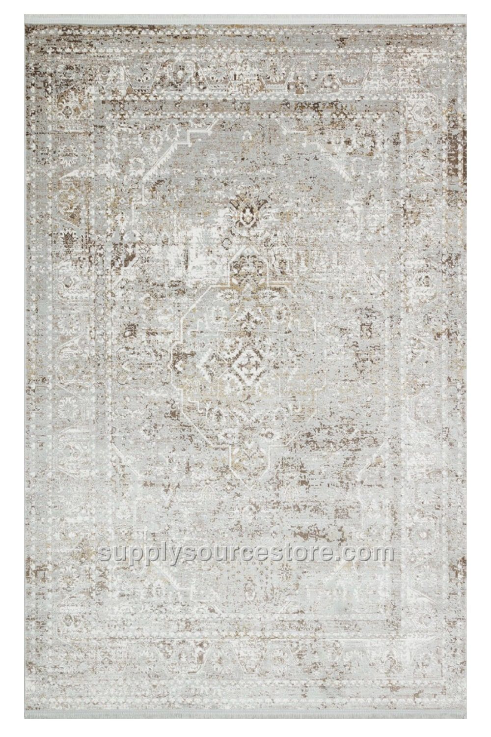 Silk Embroidered Rug