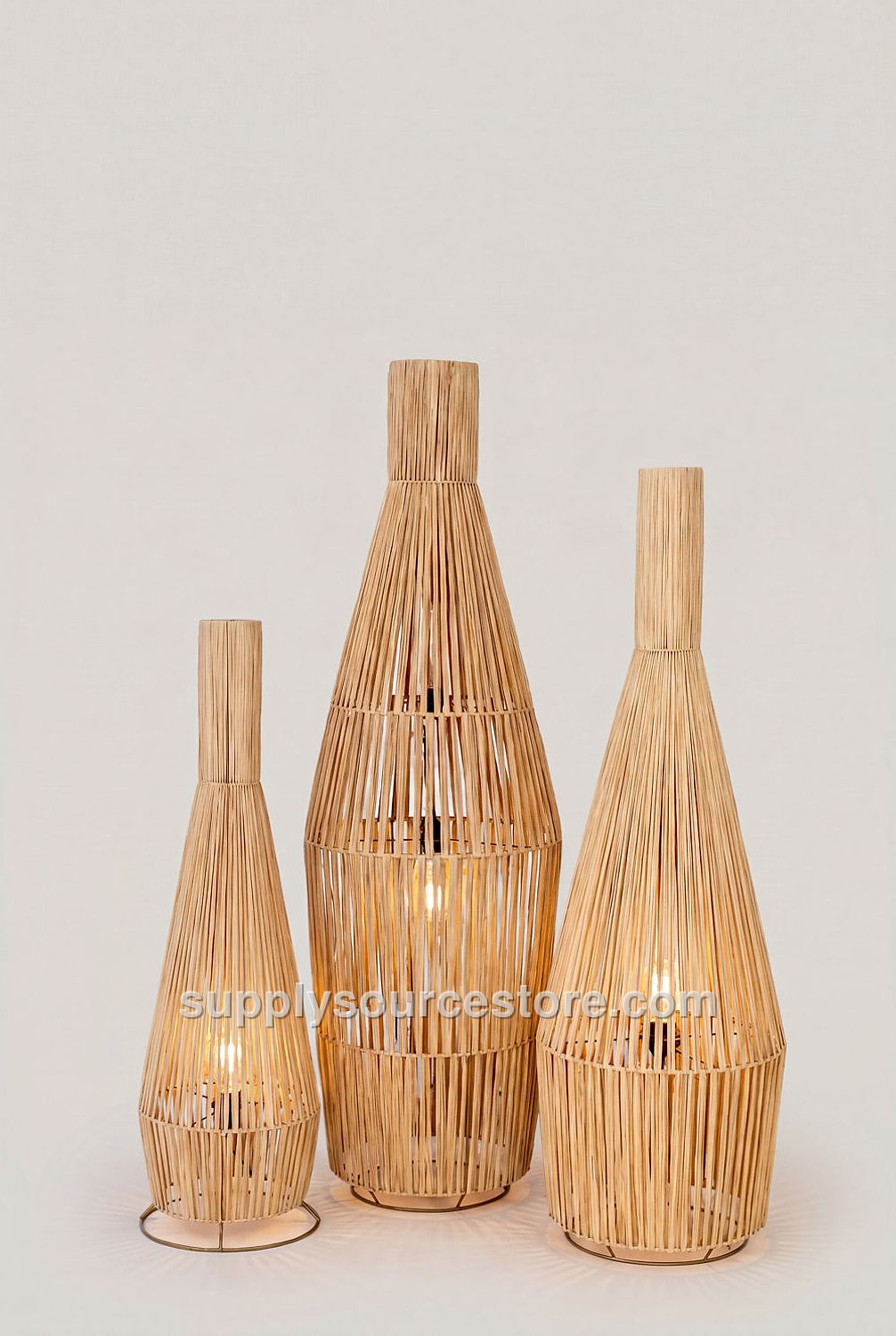 Straw Floor Lamp