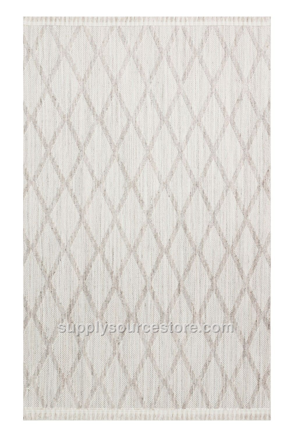 Knitted Textured Fringe Rug · SS-015170