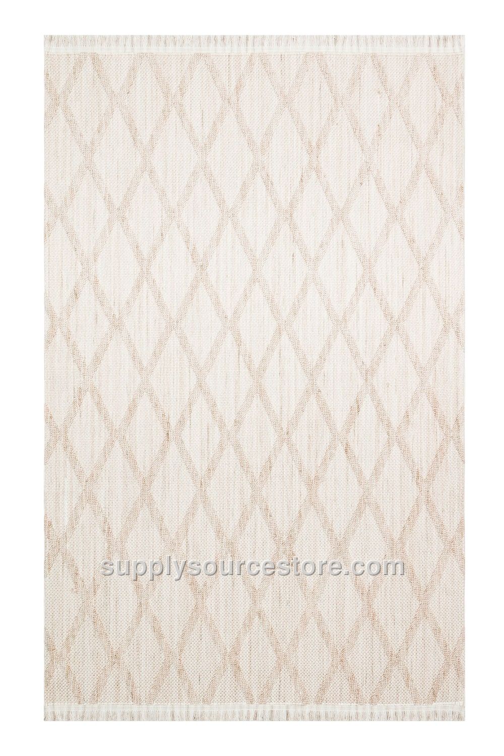 Air & Dust-Free Knit-Texture Fringe Rug · SS-015217