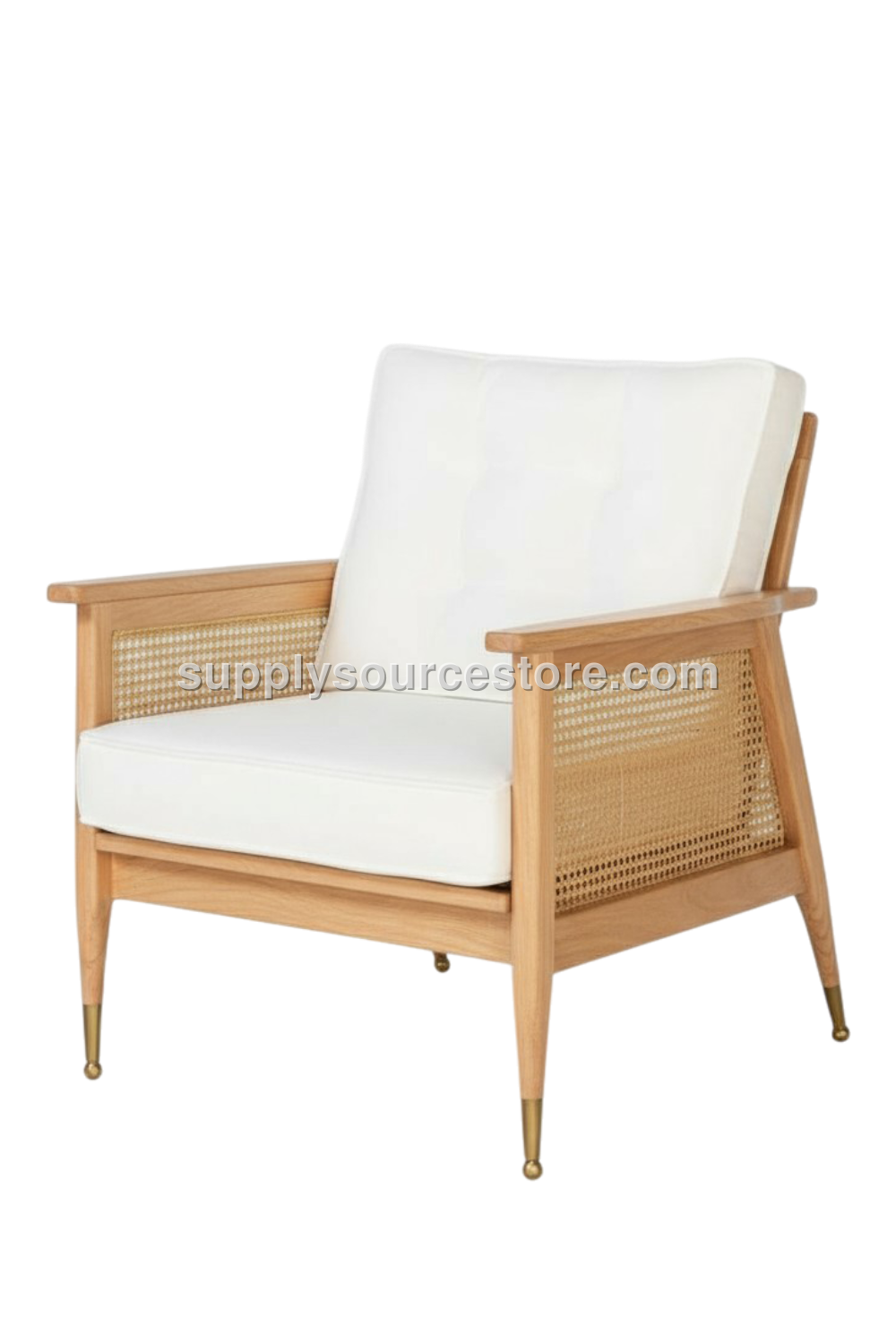 Rattan Single Wooden Armchair