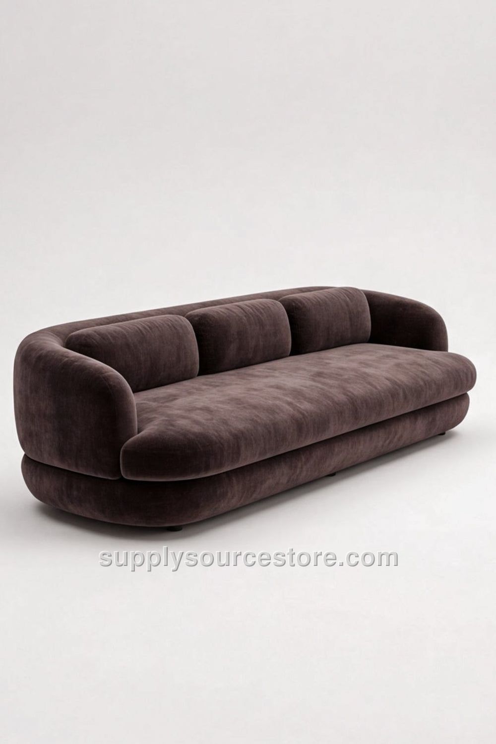 Velvet Curved Corner Sofa