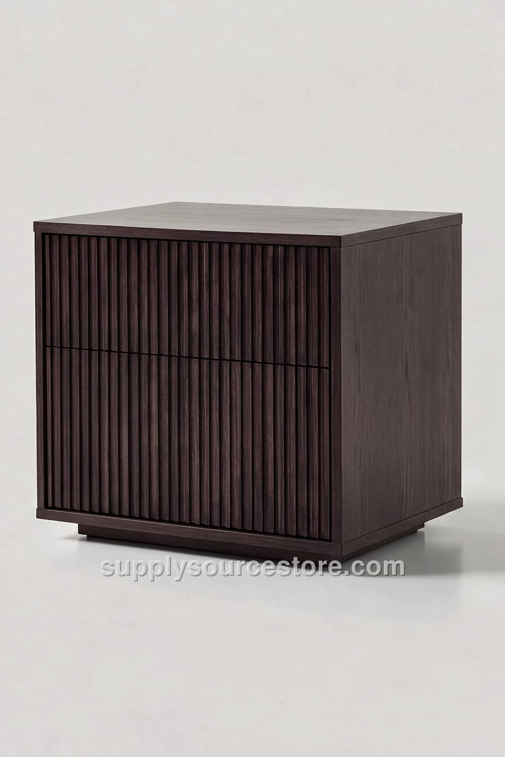 Striped Wood Nightstand