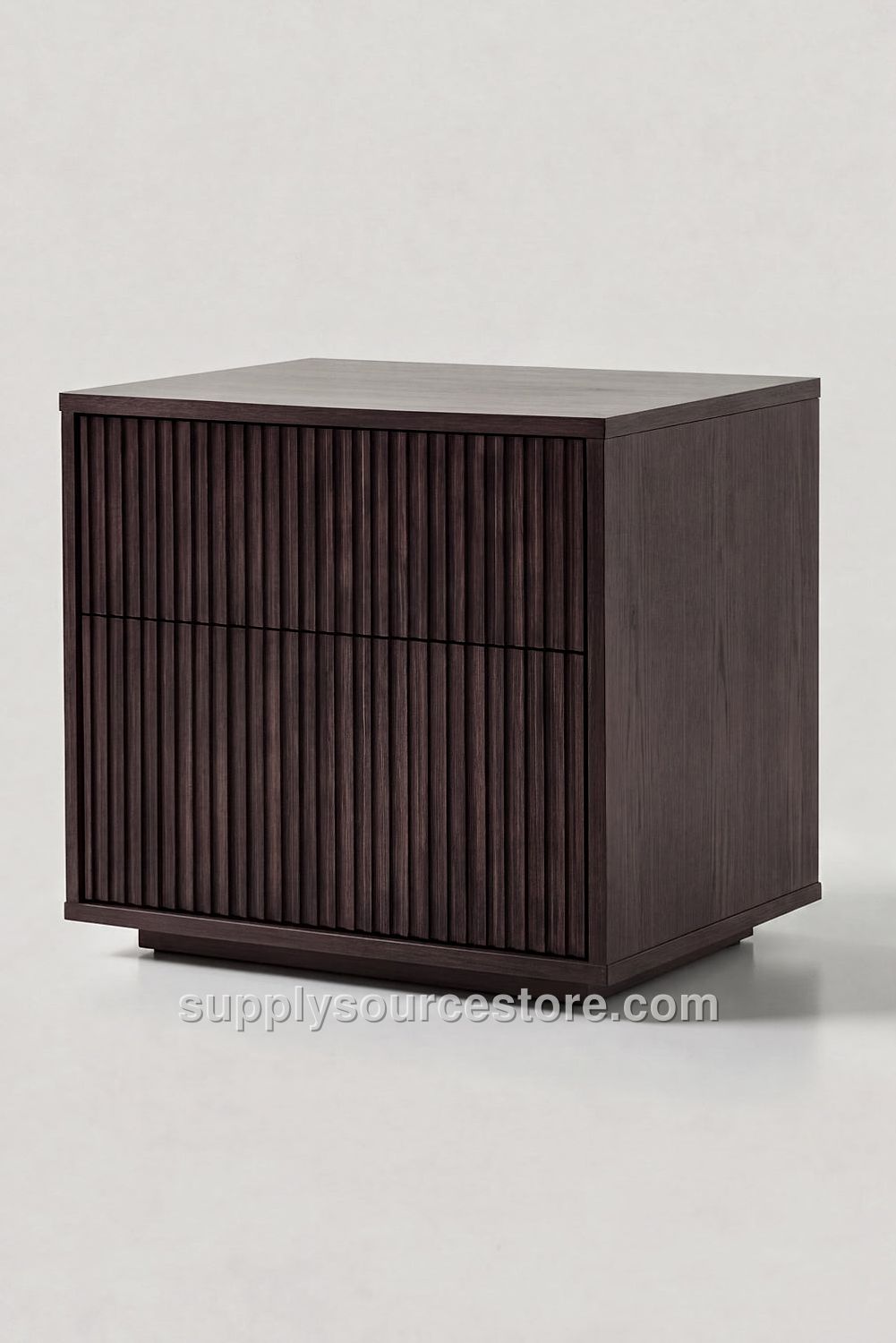 Striped Wooden Nightstand