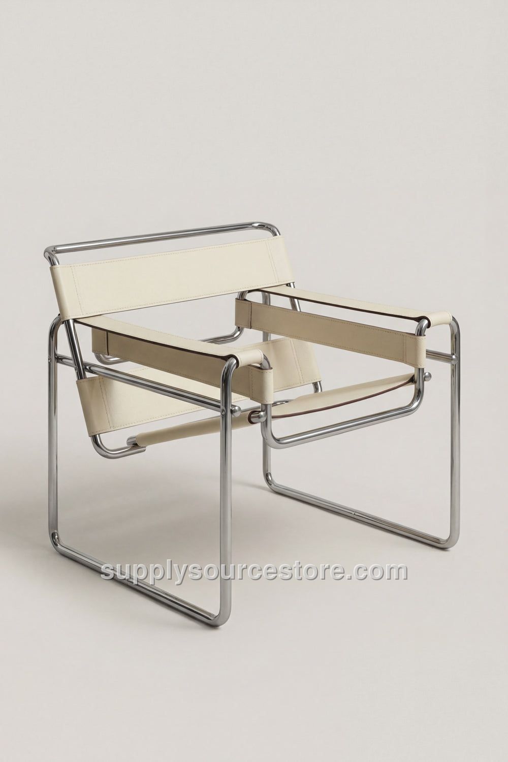 Stainless Steel and Leather Chair · SS-015346