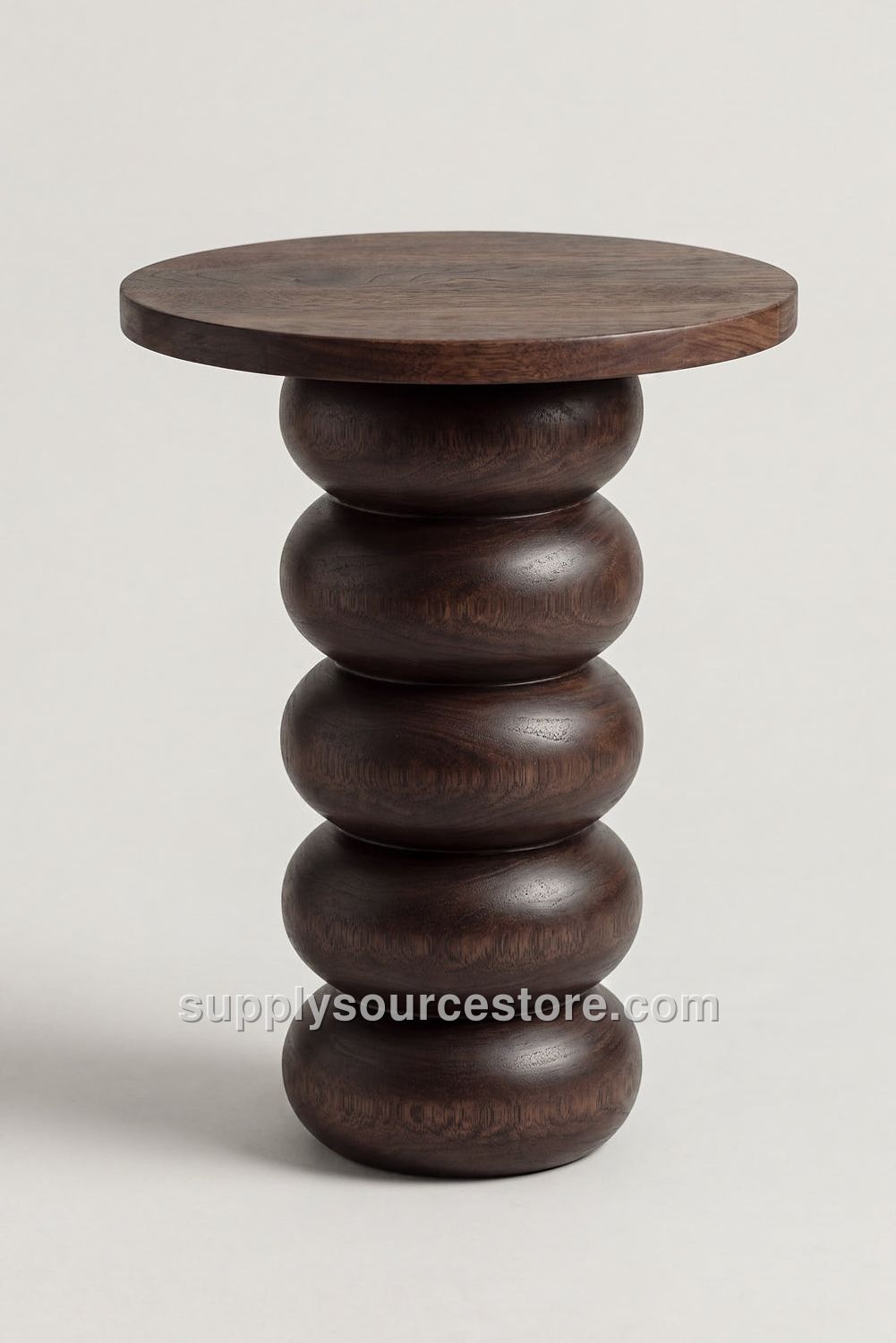 Wooden Lathe Side Table · SS-015355