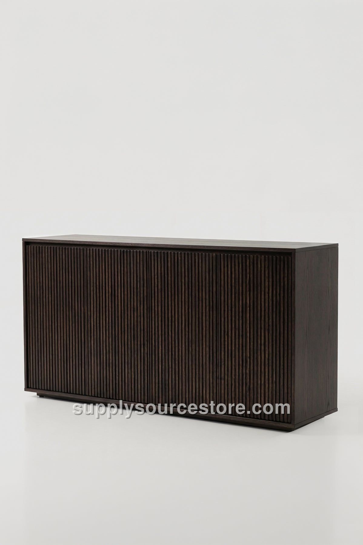 Striped Dowel Wood Console Cabinet