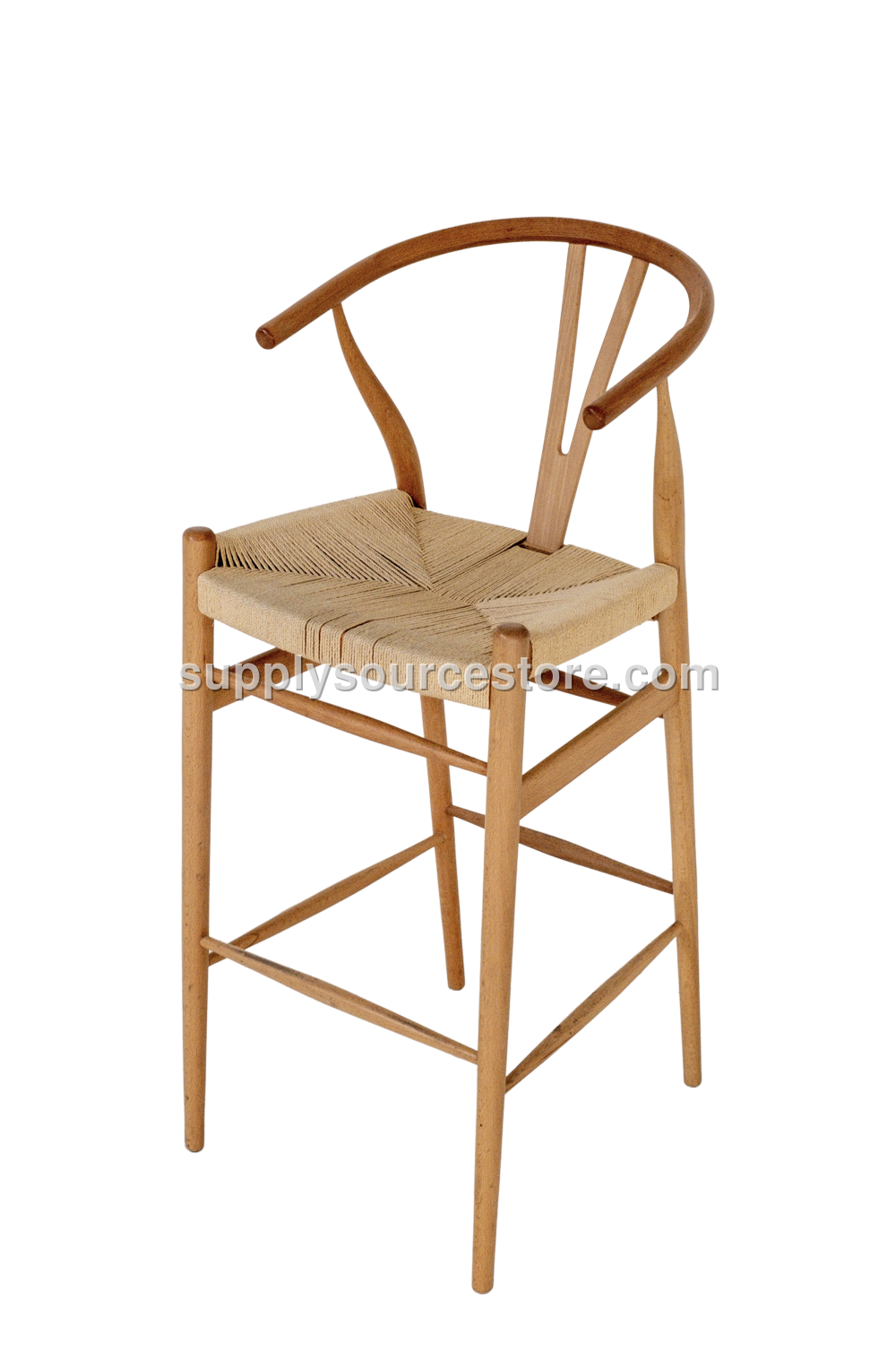 Wooden Wishbone Bar Chair