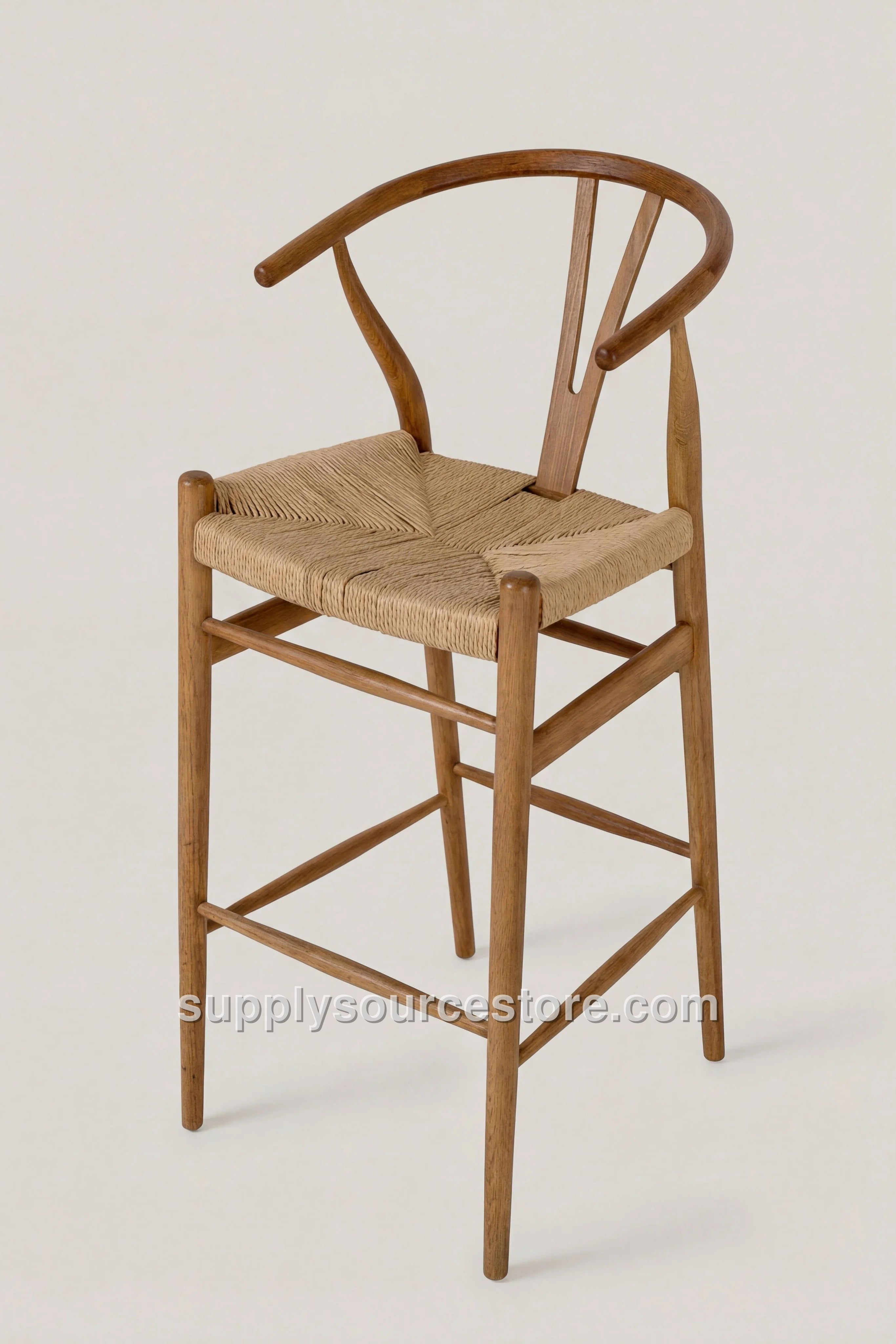 Wooden Wishbone Bar Chair