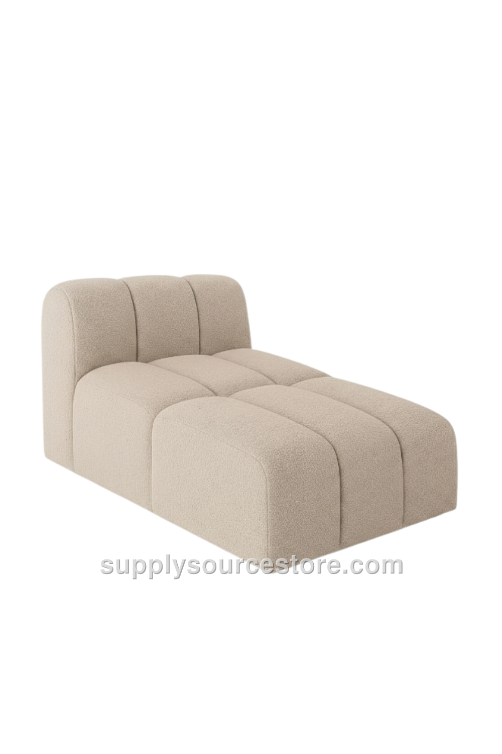 Bouclé Fabric Segmented Lounge Chair