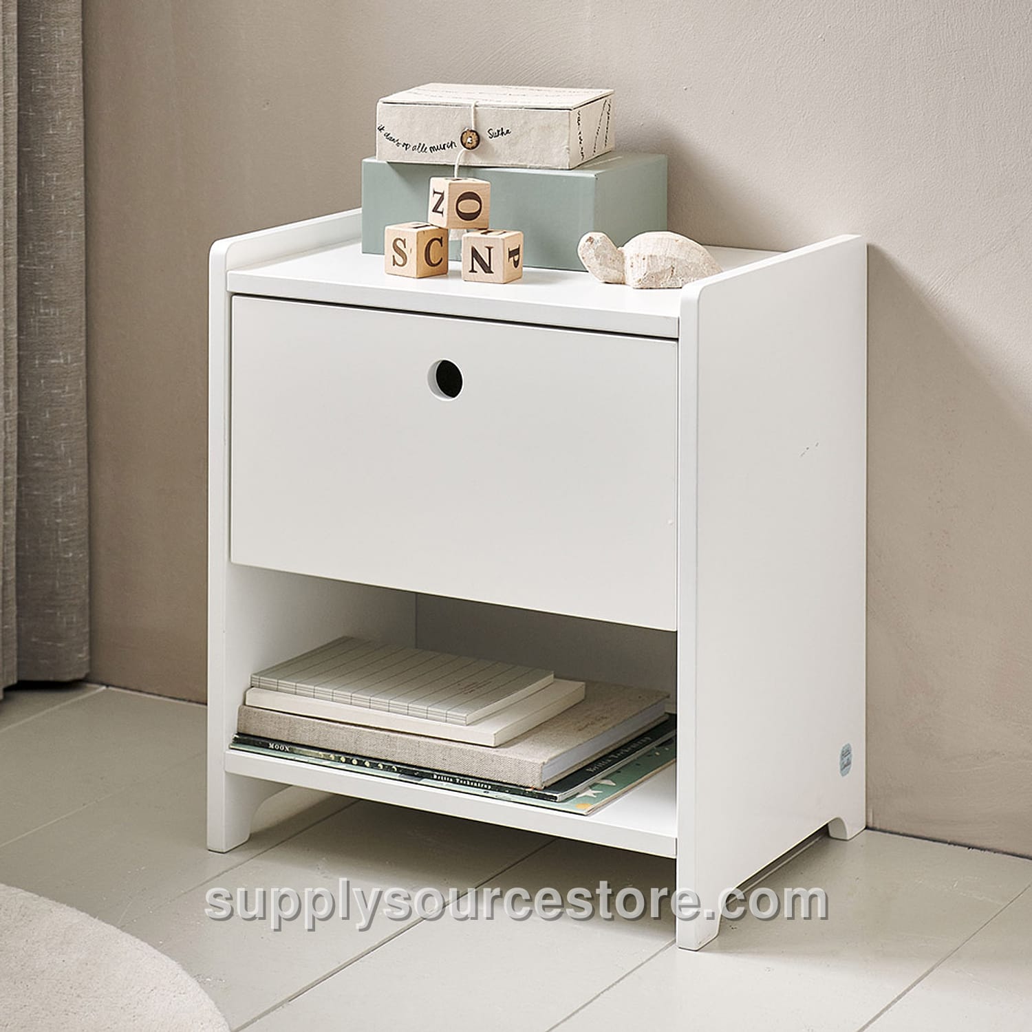 Children's Bedside Table With Storage Space PLUME