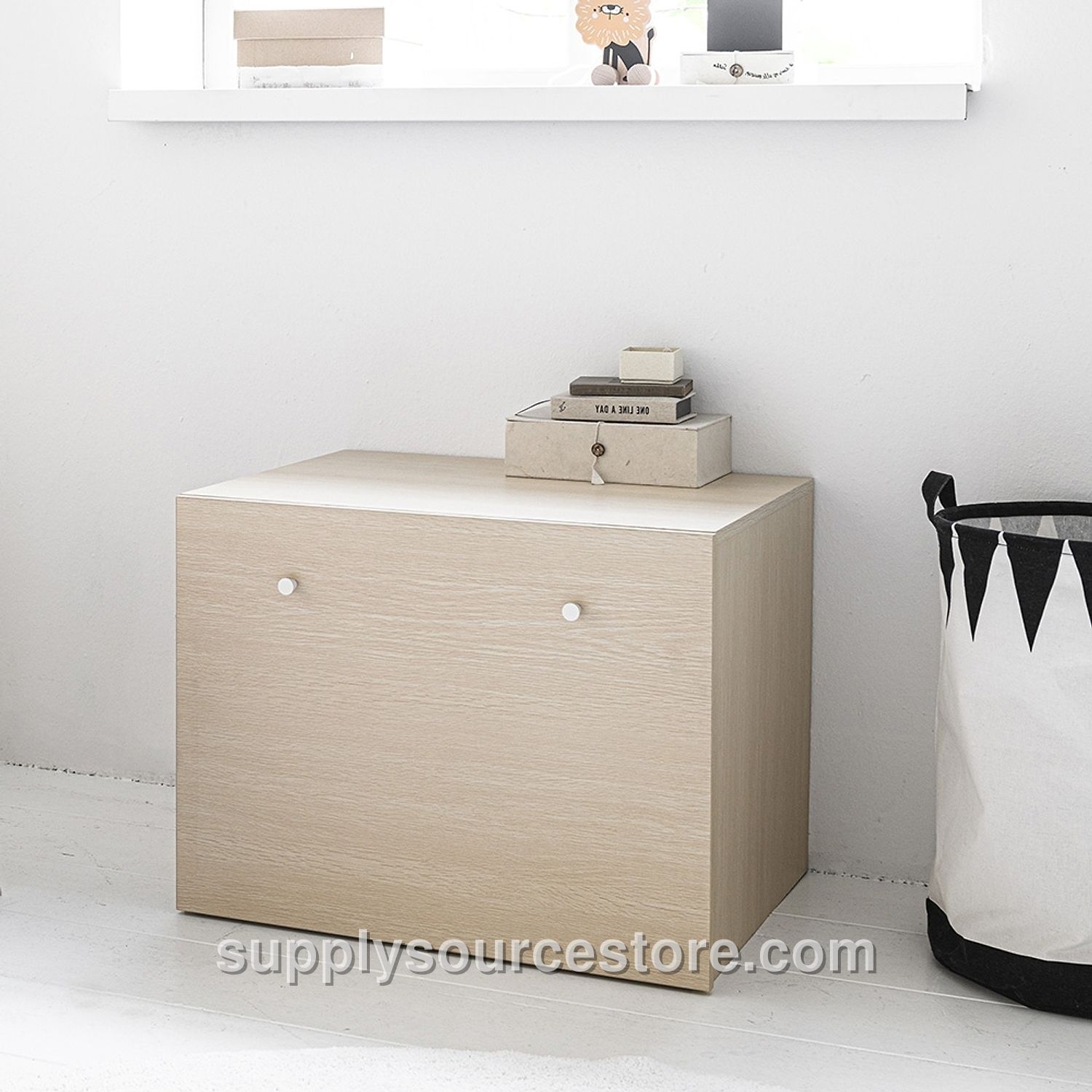 Wooden Toy Box for Children's Room