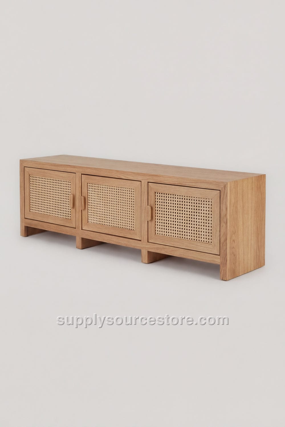 Rattan Wood TV Stand