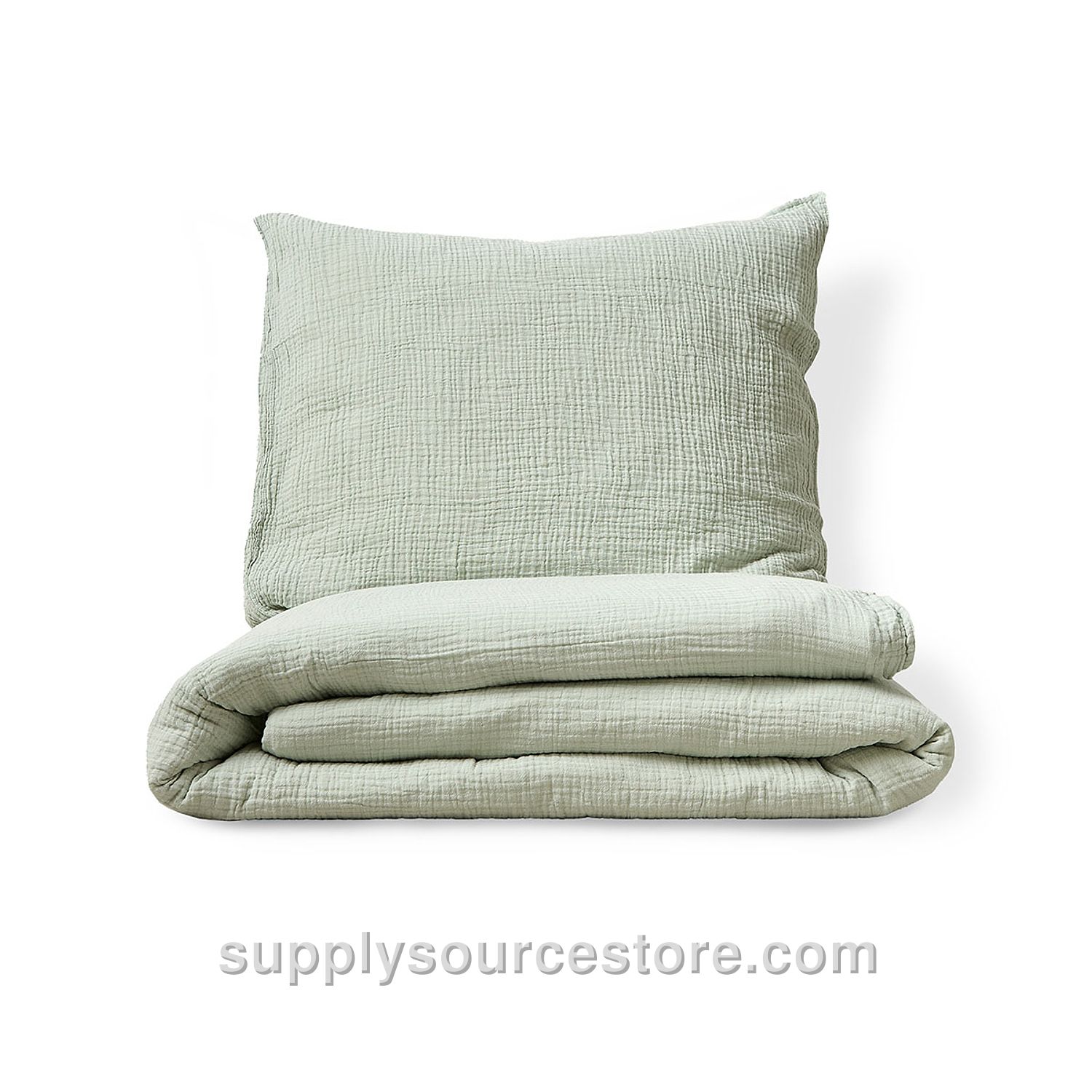 Duvet cover set muslin cotton | 140 x 200 cm (55.1 x 78.7 in) | Green