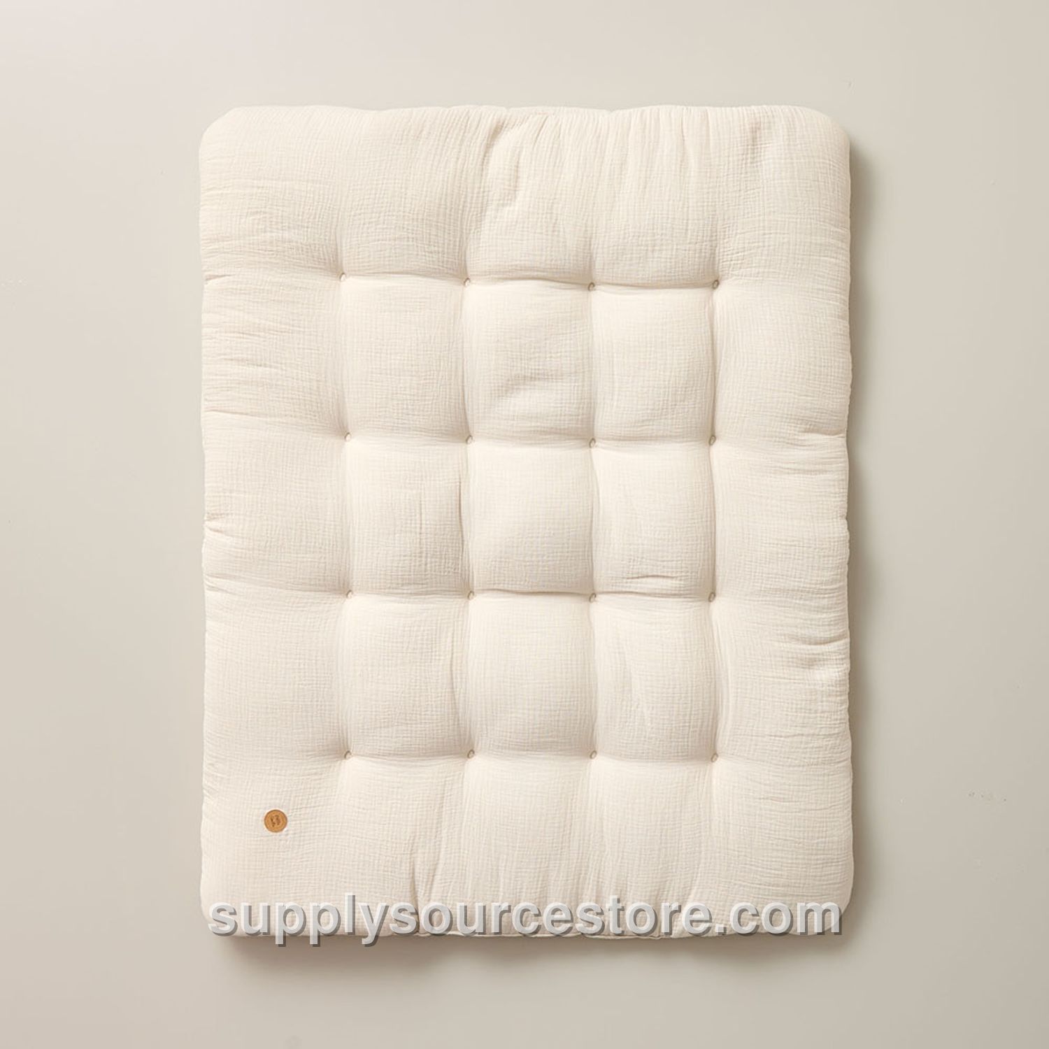Baby Play Mat 110x85cm (43.3 x 33.5 in) | Beige | Organic Muslin Cotton | Biscuit