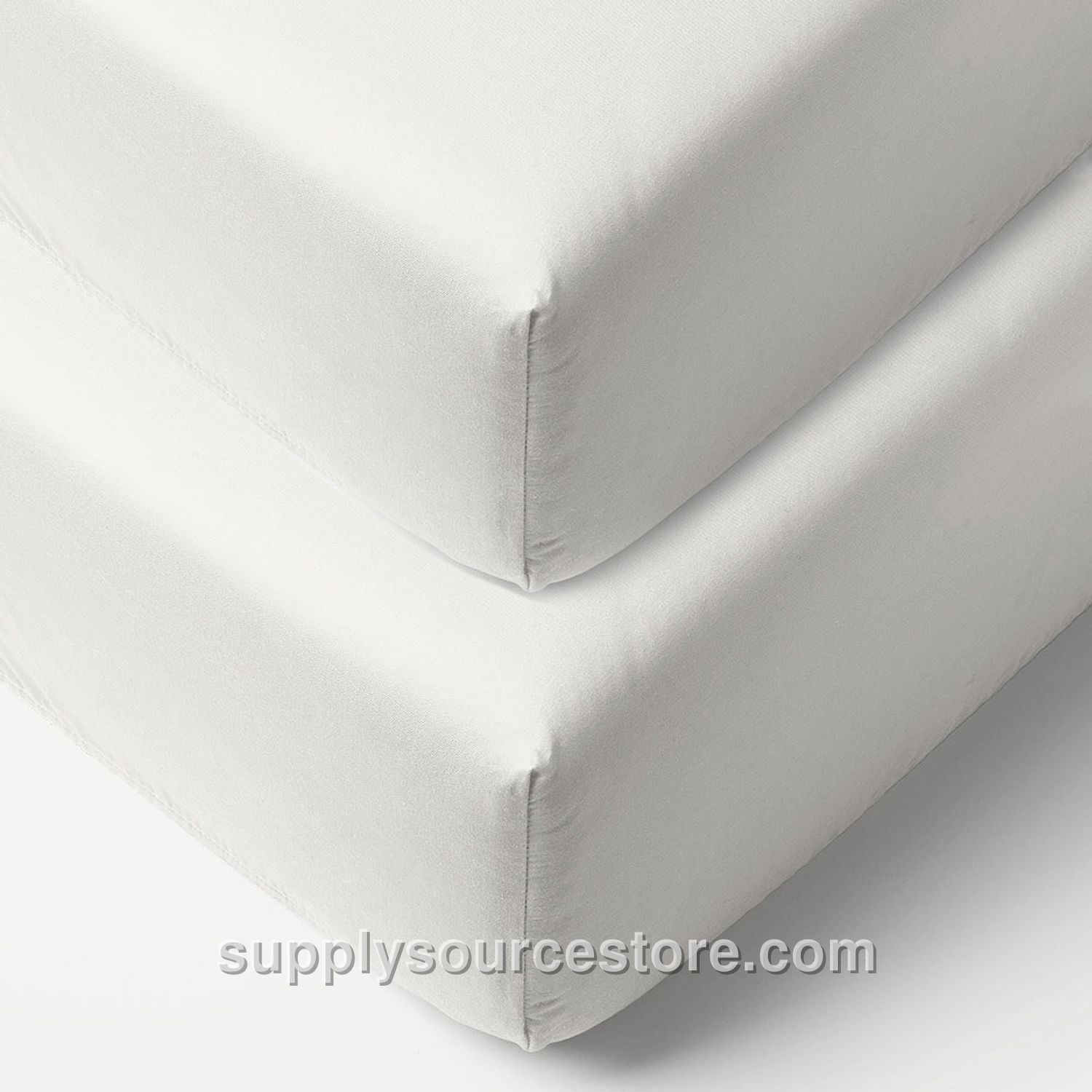 2-pack Jersey fitted sheet 40/45x90 cm (17.7 x 35.4 in)| White