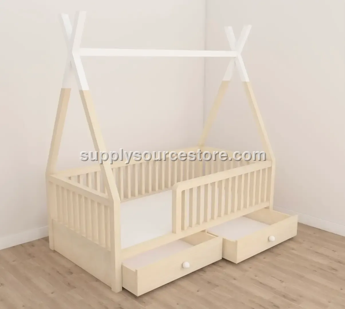 NATURAL TENT Montessori Bed - With Drawers