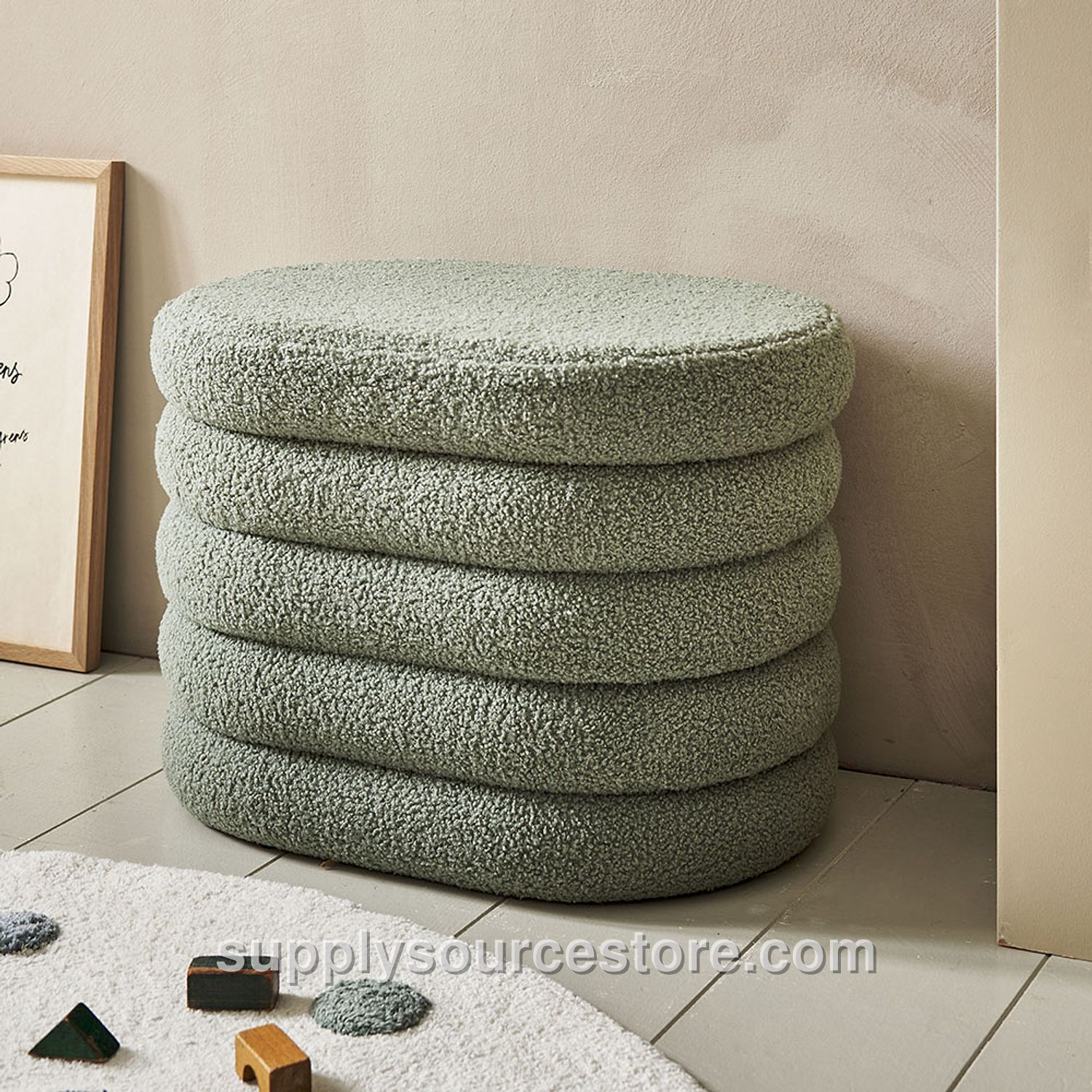 Ottoman Storage Box | «Ted» | Green