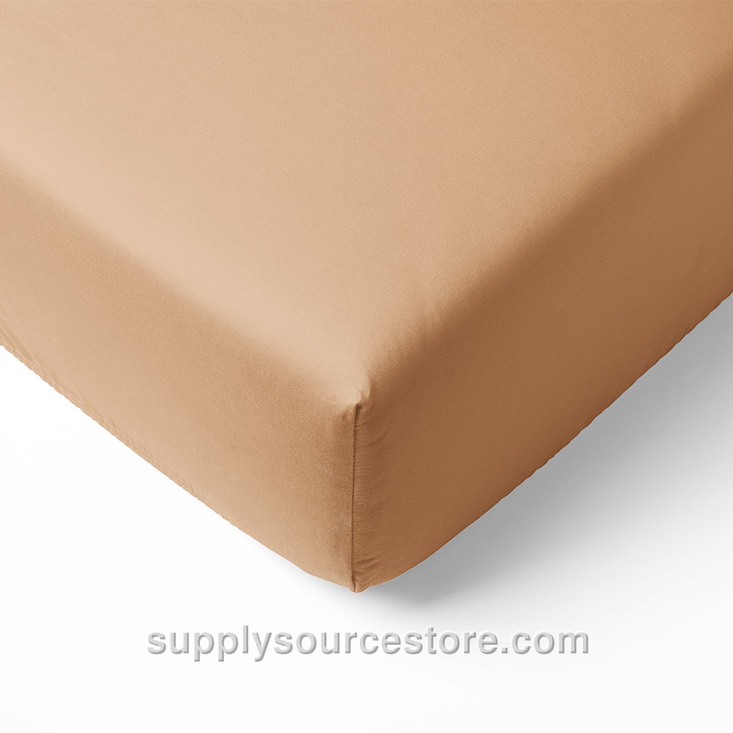 Organic Cotton Jersey Fitted Sheet 80 x 160 cm (31.5 x 63 in) | Tan