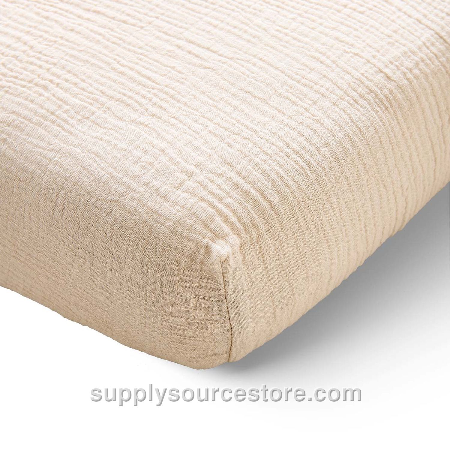 FITTED SHEET 40/45 x 90 CM (17.7 x 35.4 in) MUSLIN | 100% ORGANIC COTTON | BEIGE