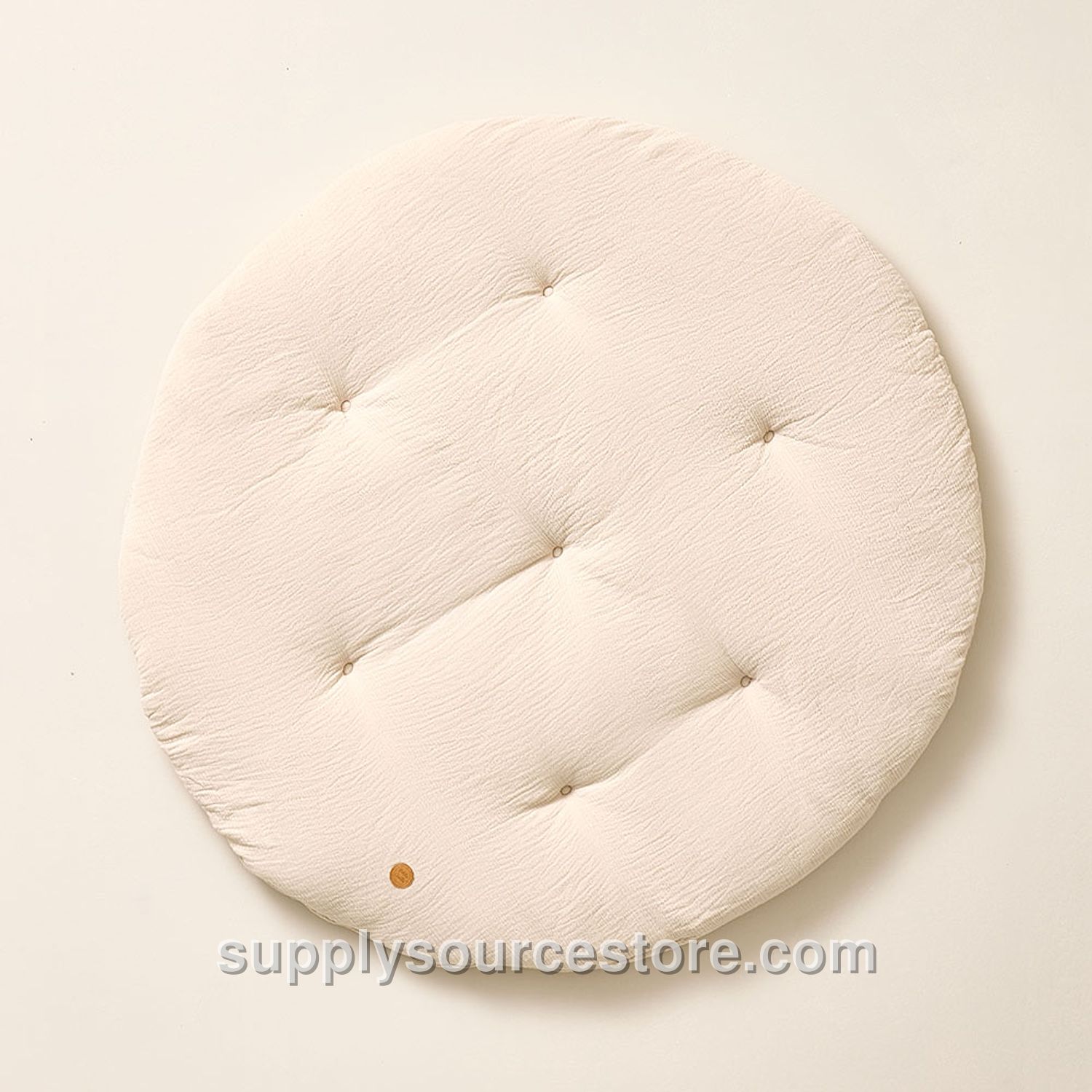 Round Play Mat | Muslin Cotton | Beige