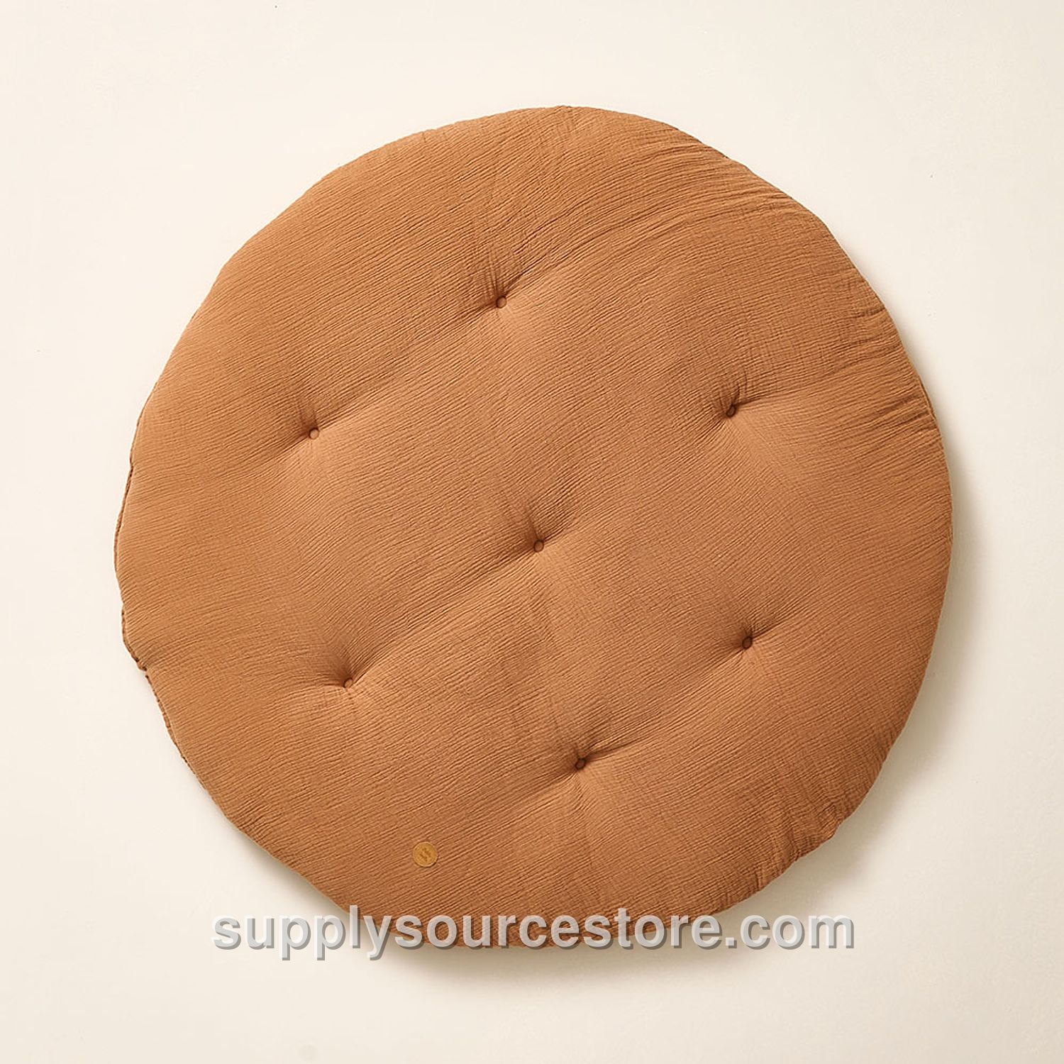 Round Play Mat | Muslin Cotton | Tan