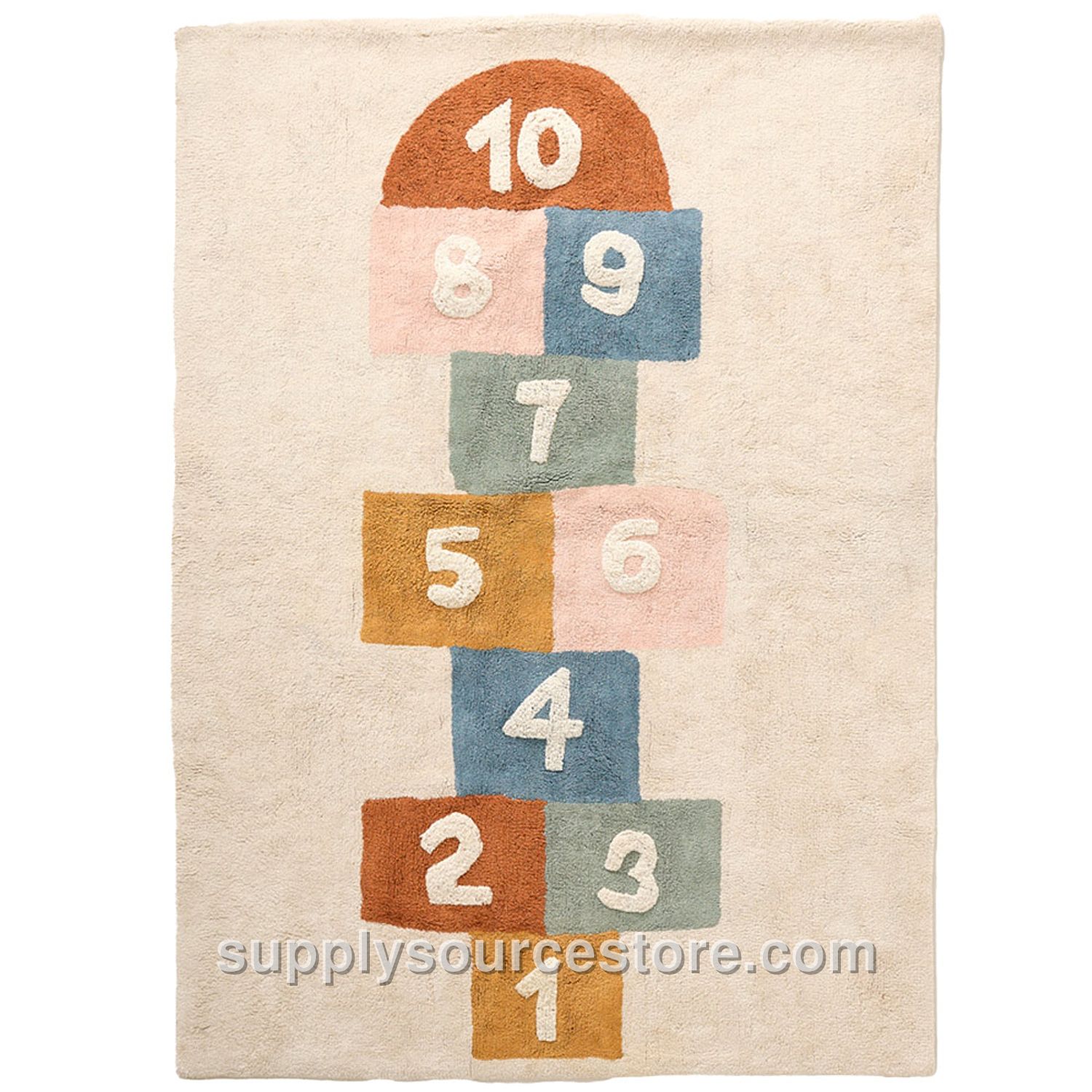 Washable Hopscotch Rug 120 X 170 Cm (NaN in) | Multicolour