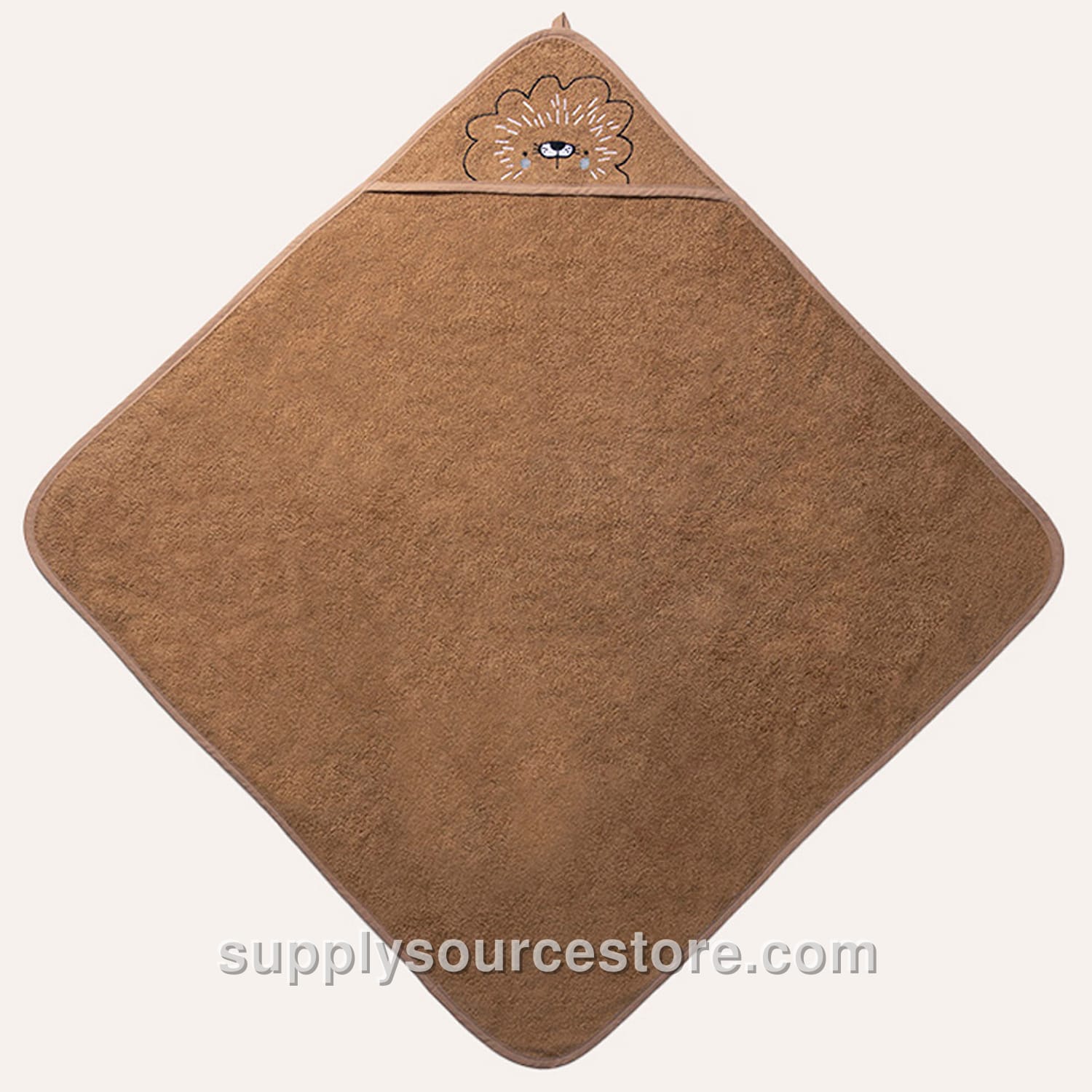 Hooded Towel «Leo»| 75 X 75 Cm (29.5 x 29.5 in) | Caramel