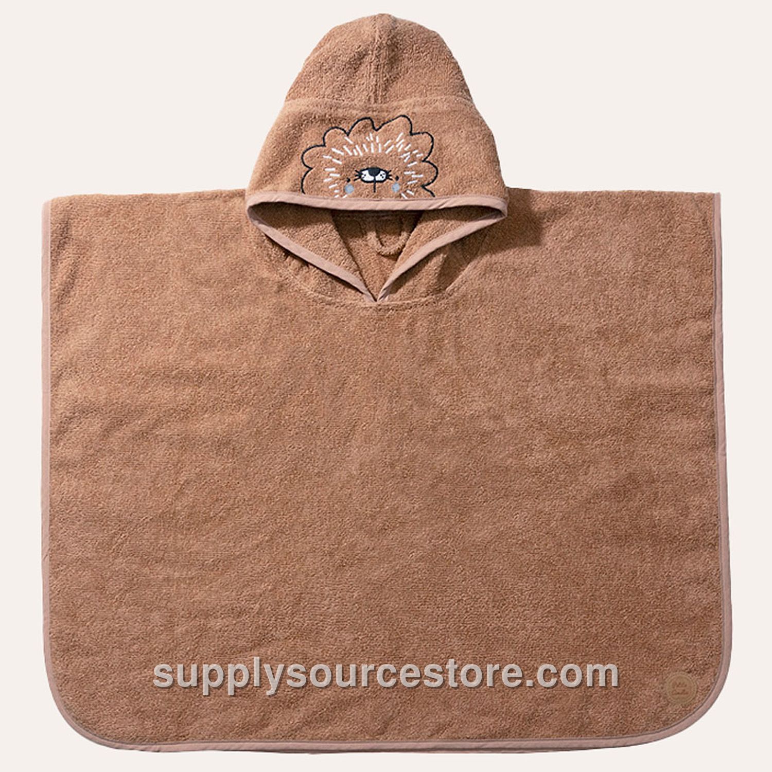 Hooded Poncho Towel «Leo»|1 - 4 Years | 52 X 63 Cm (NaN in) | Caramel